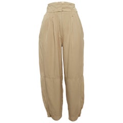 Pantaloni militari a vita alta in crepe verde di Givenchy S