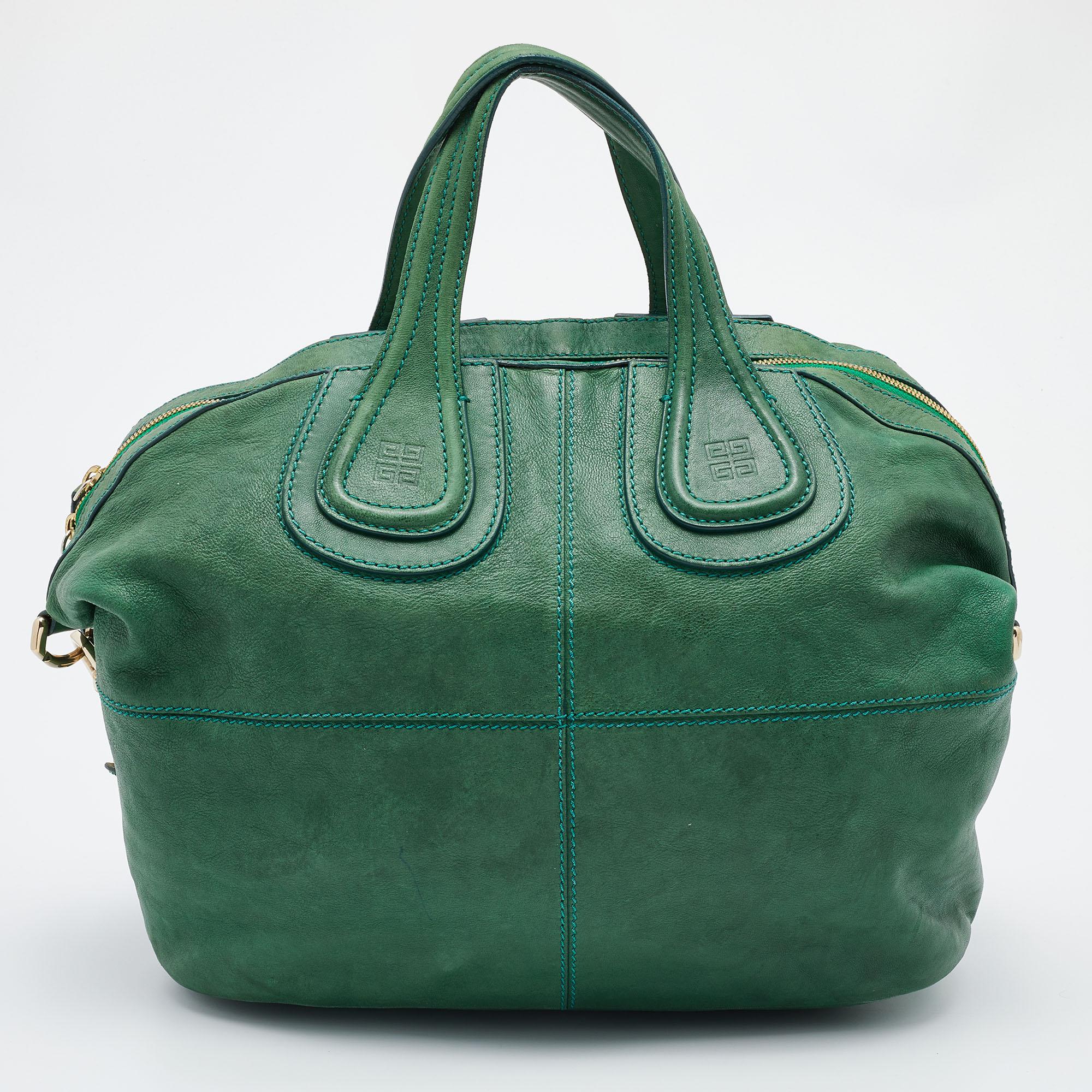Givenchy Green Leather Medium Nightingale Satchel 1