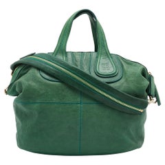 Givenchy Green Leather Medium Nightingale Satchel