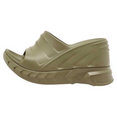 Givenchy Green Rubber Marshmellow Sandals Size 36