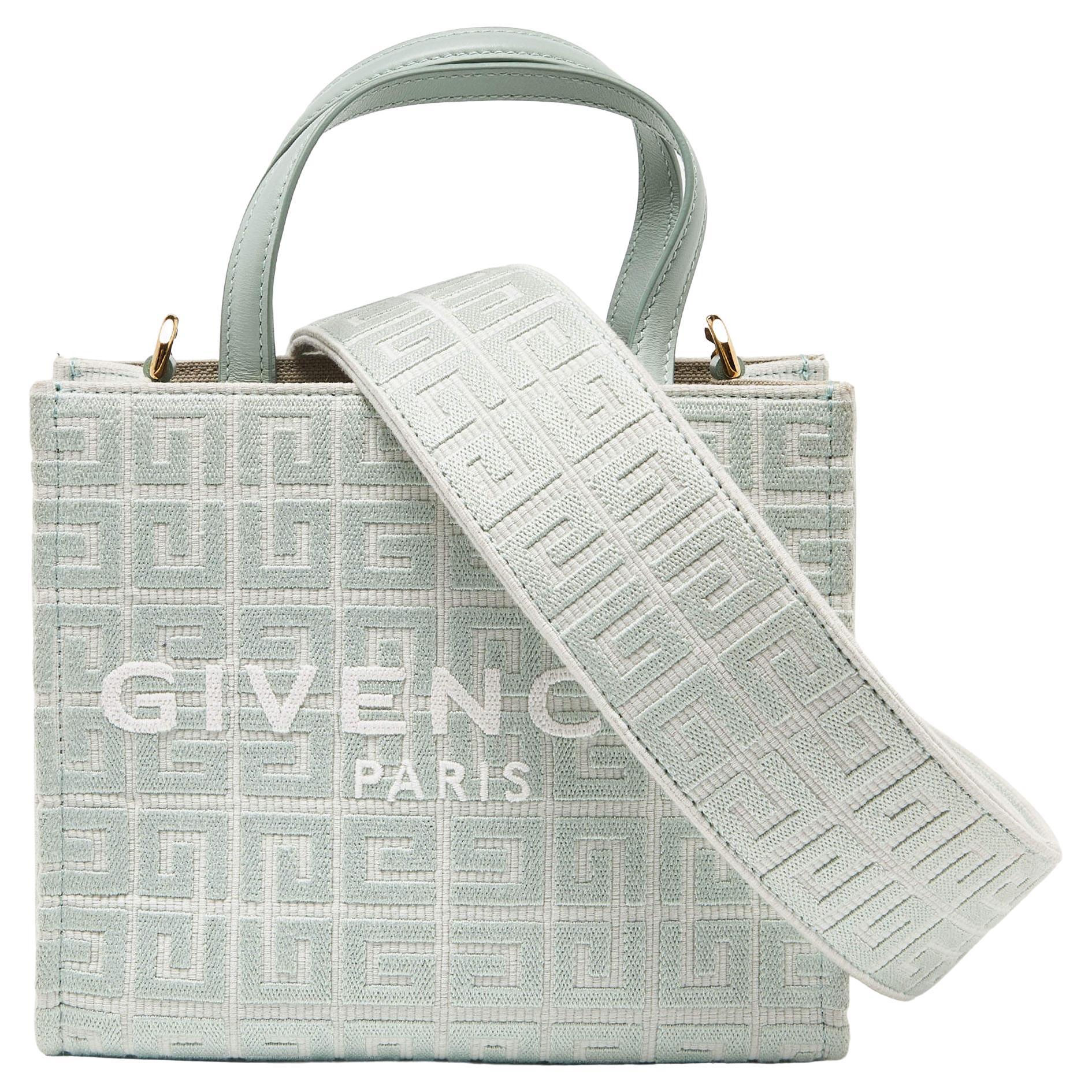 Givenchy Green Signature Canvas and Leather Tote