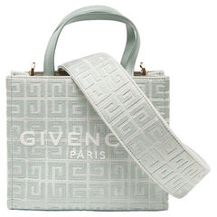 Givenchy Green Signature Canvas and Leather Tote