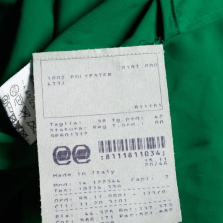 Givenchy Grüne Synthetische drapierte langärmlige Bluse mit langen Ärmeln M im Angebot 2