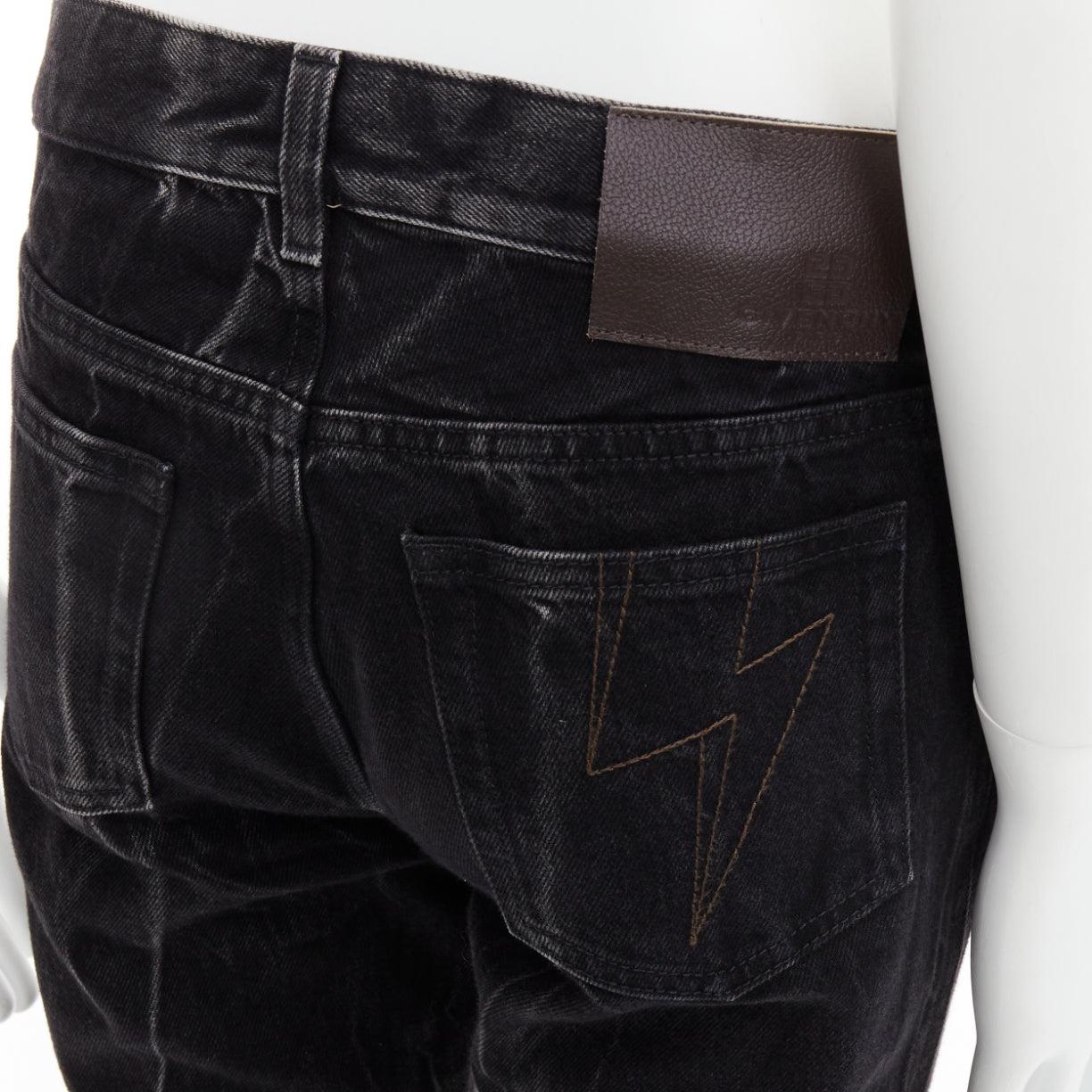 GIVENCHY - Jeans in cotone lavato con acido con impunture a punto luce 29