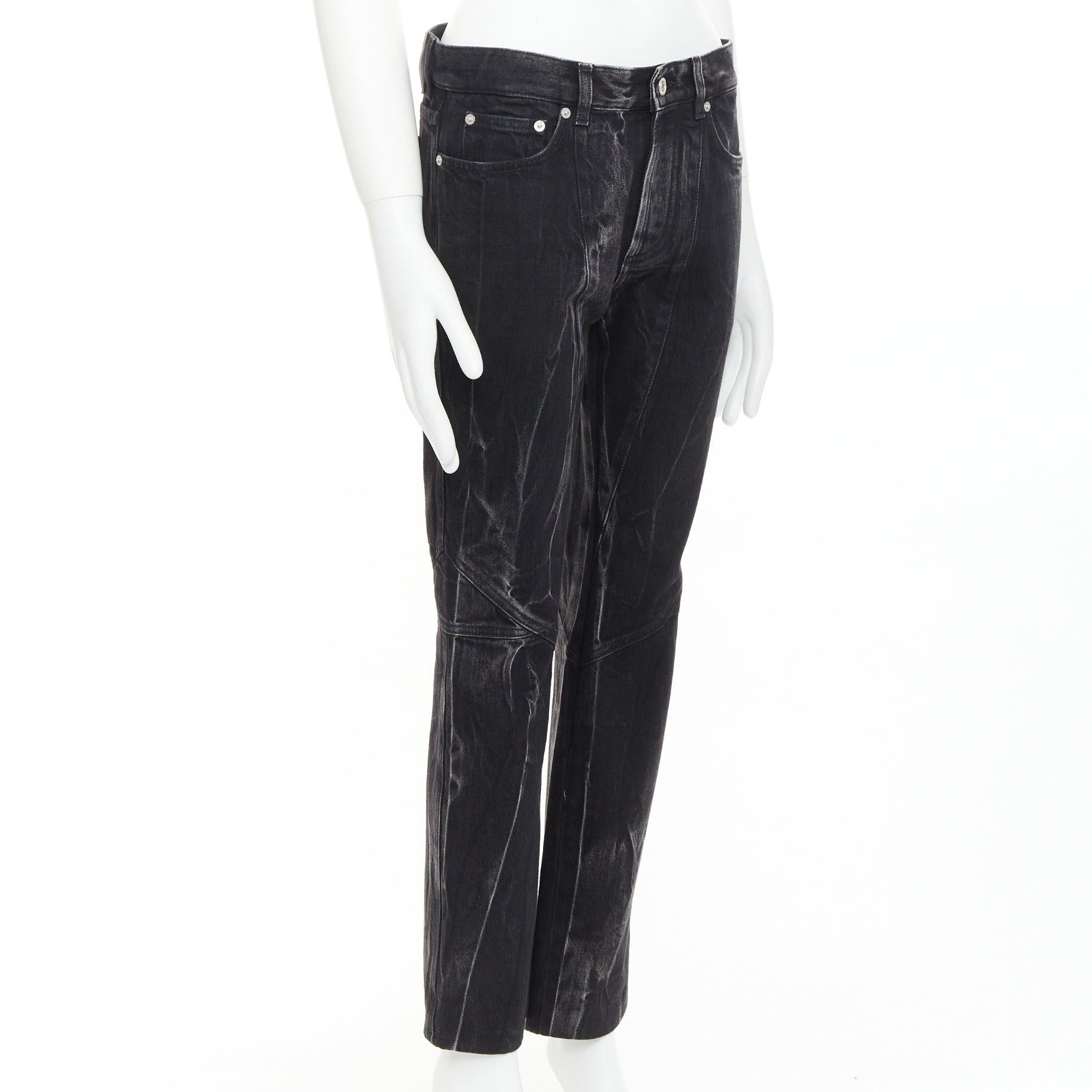 Nero GIVENCHY - Jeans in cotone lavato con acido con impunture a punto luce 29