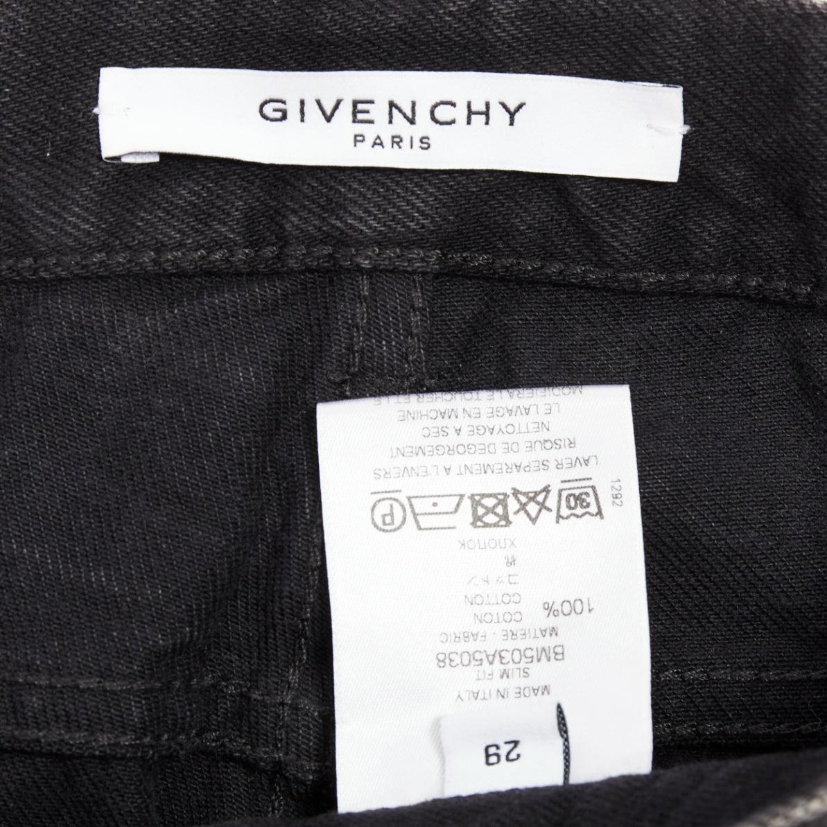 GIVENCHY - Jeans in cotone lavato con acido con impunture a punto luce 29