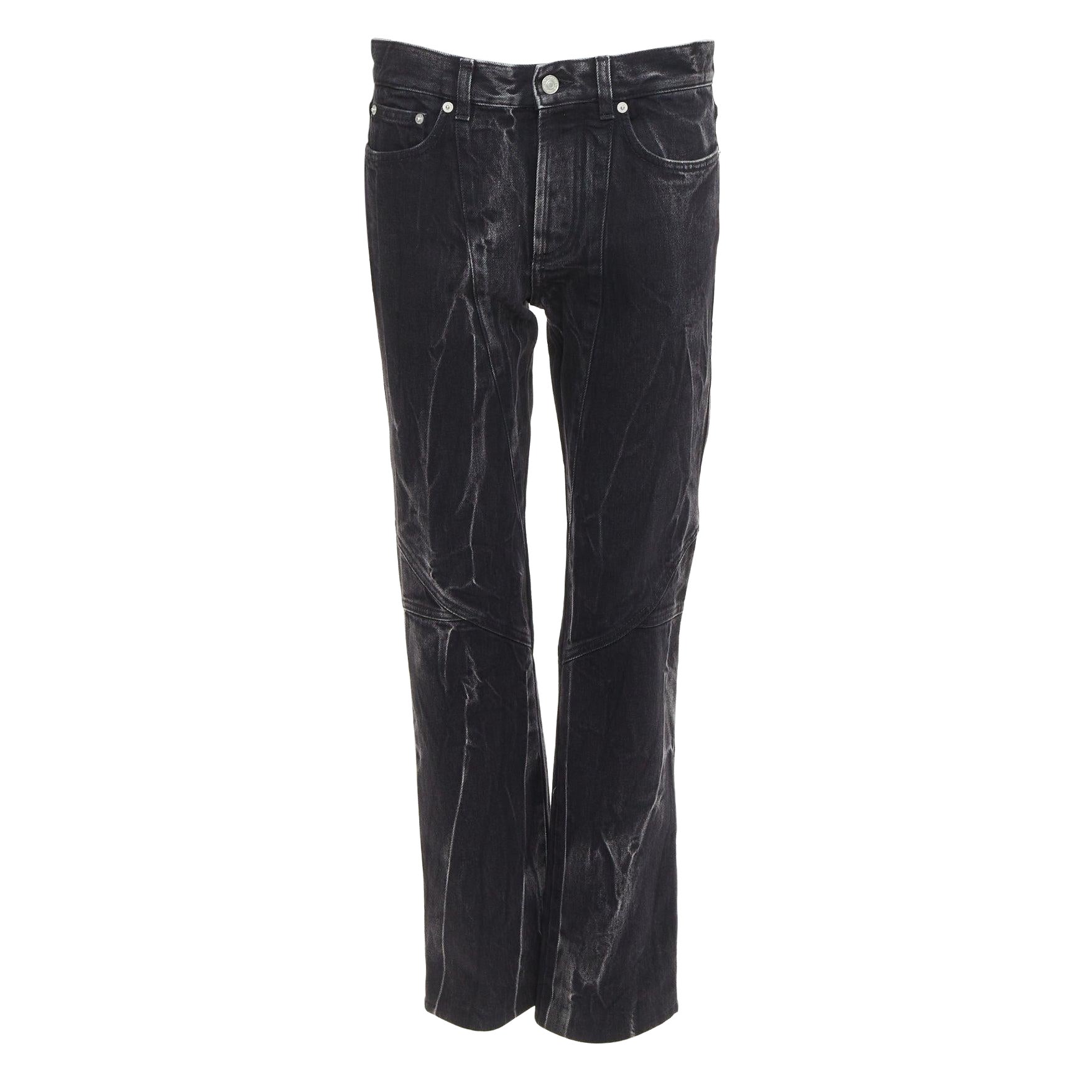 GIVENCHY - Jeans in cotone lavato con acido con impunture a punto luce 29" in vendita