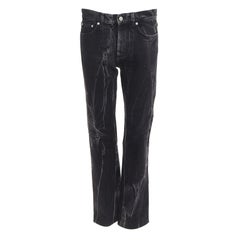 Vaqueros GIVENCHY con paneles de pespunte de rayo de algodón gris lavado al ácido 29