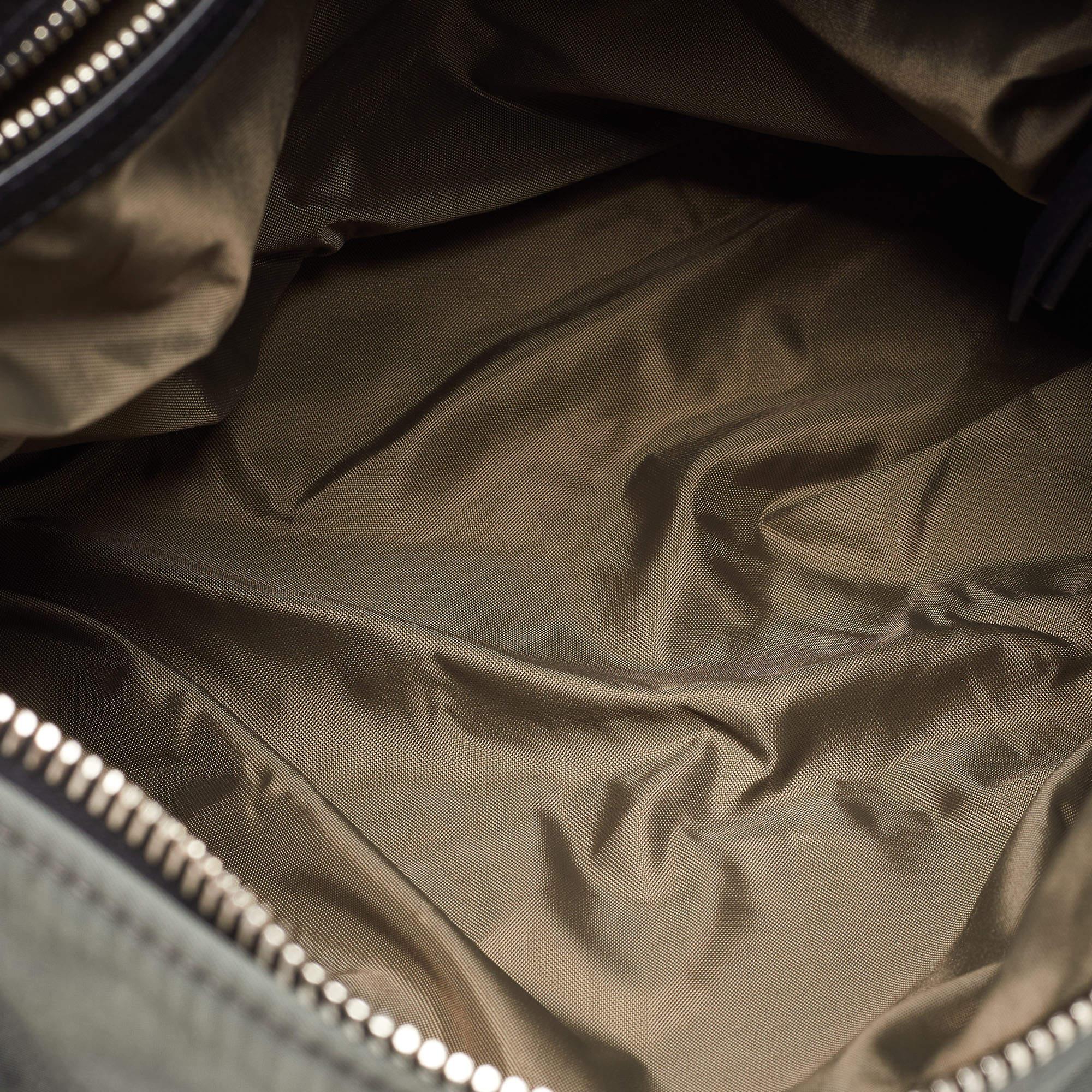 Givenchy Grey/Black Nylon Pandora Top Handle Bag For Sale 8