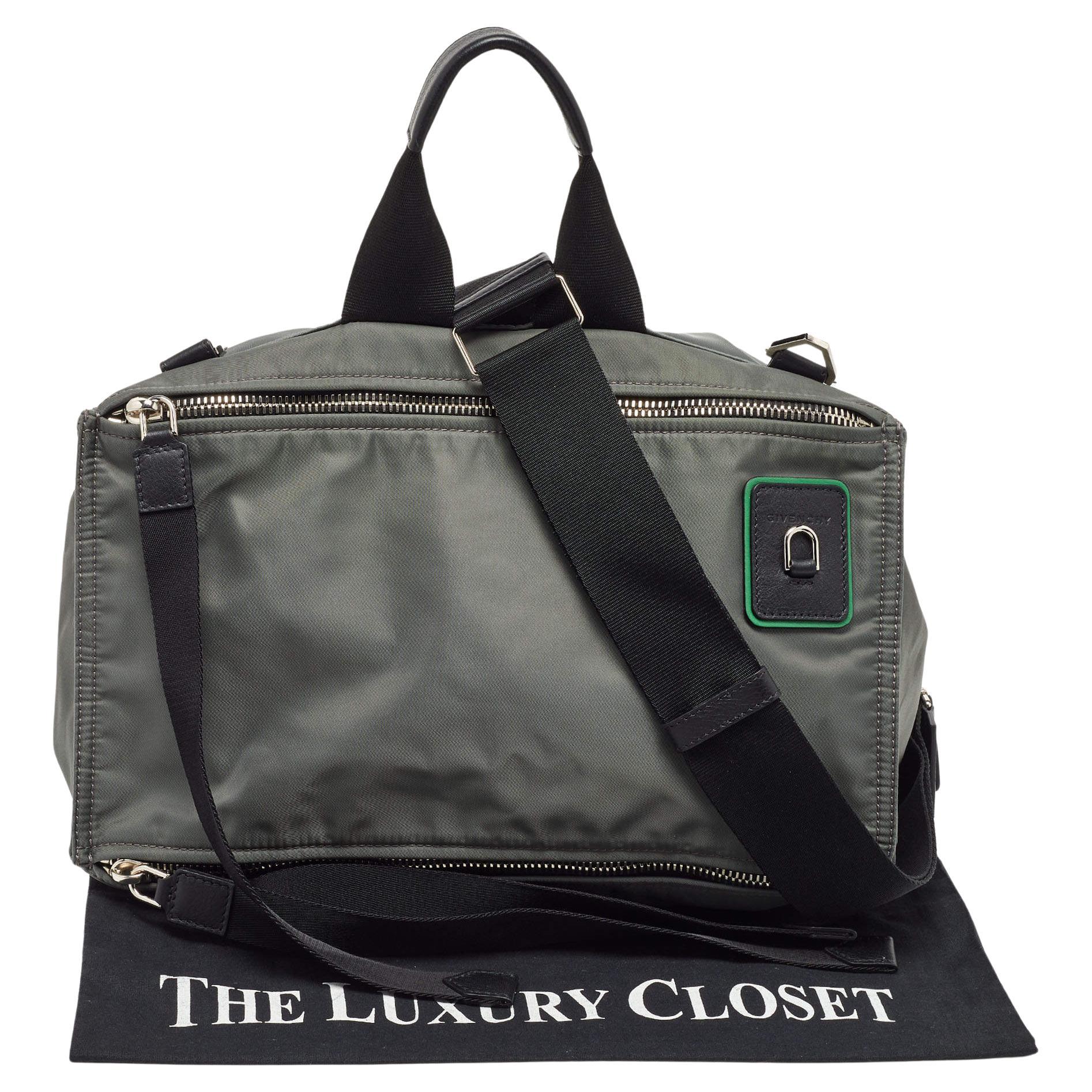 Givenchy Grey/Black Nylon Pandora Top Handle Bag 11