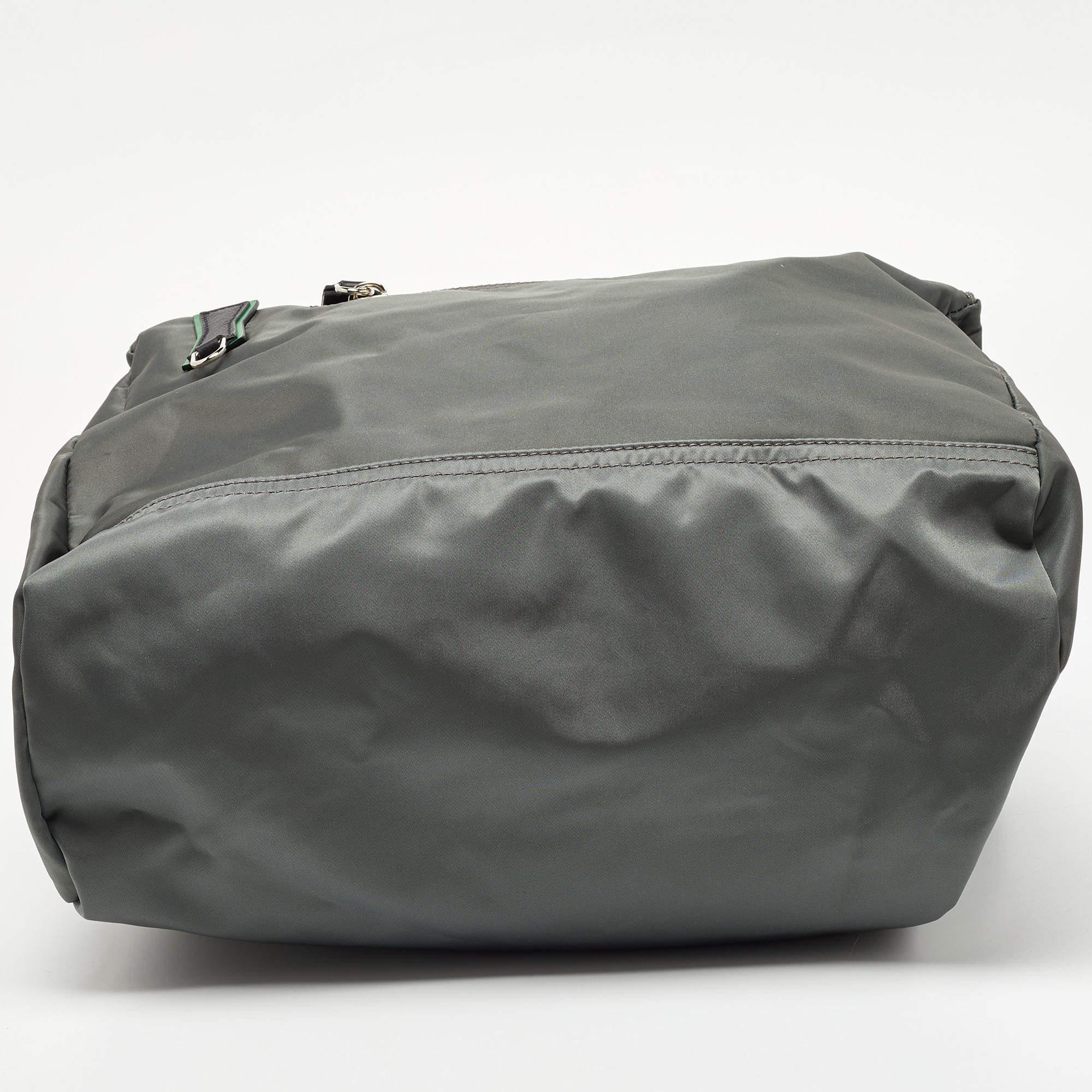 Givenchy Grey/Black Nylon Pandora Top Handle Bag For Sale 1