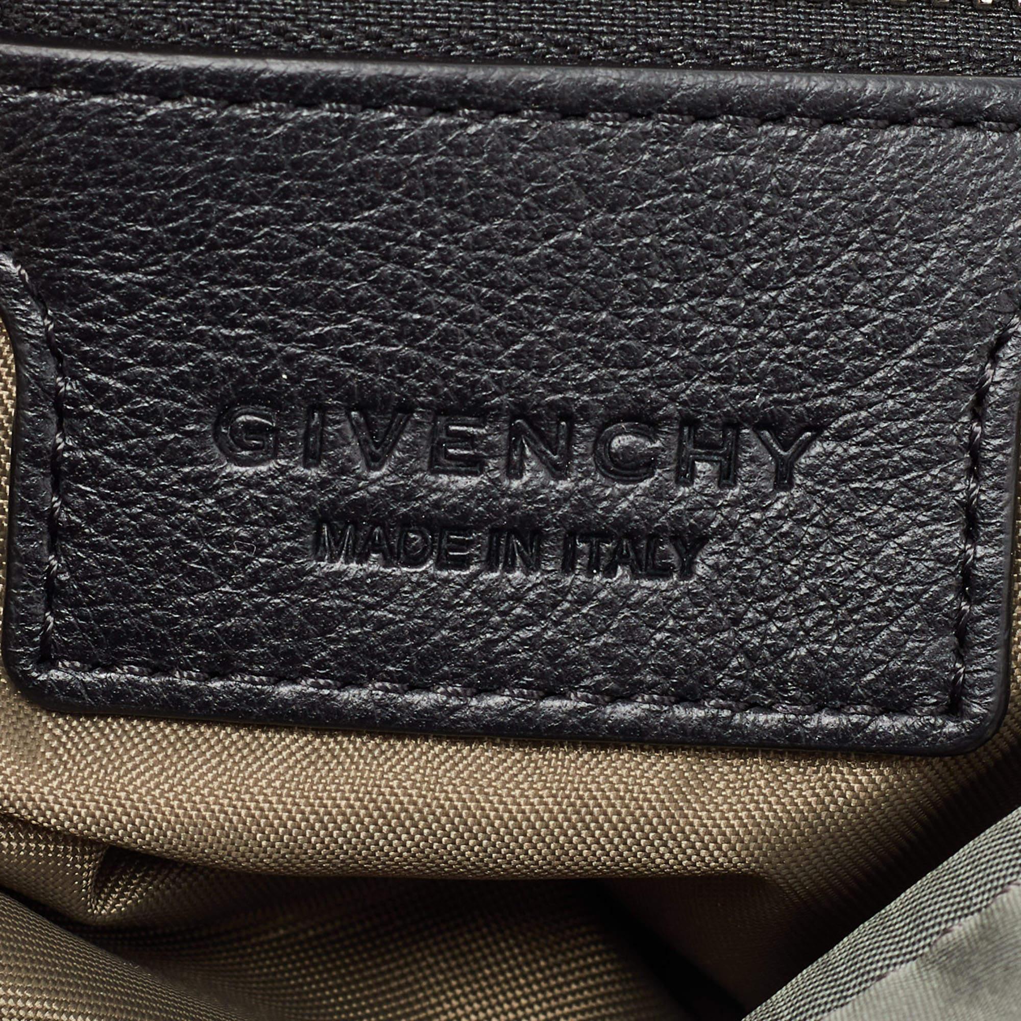 Givenchy Grey/Black Nylon Pandora Top Handle Bag For Sale 5