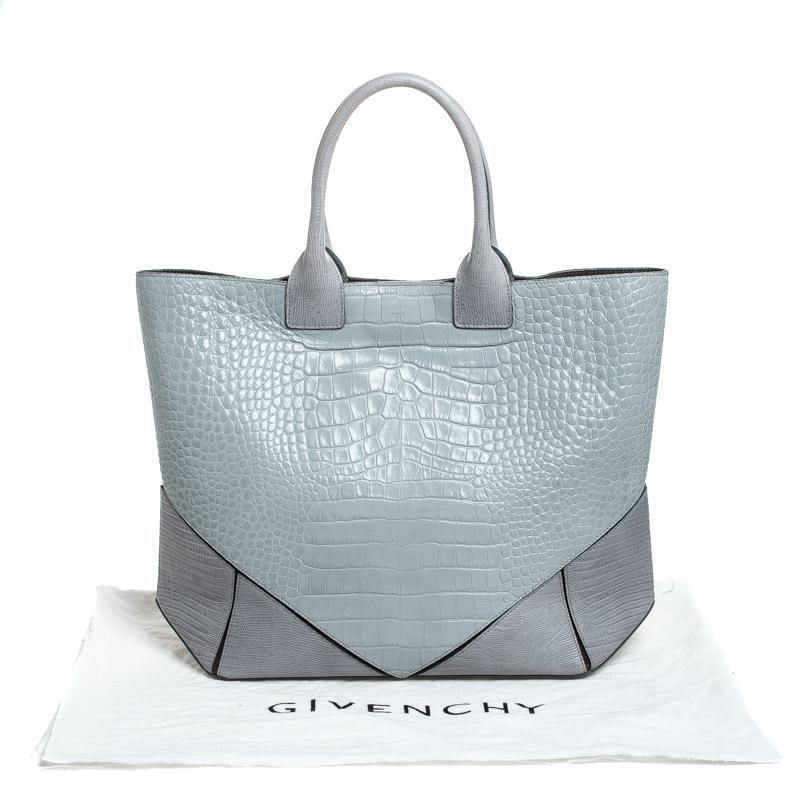 grey croc bag