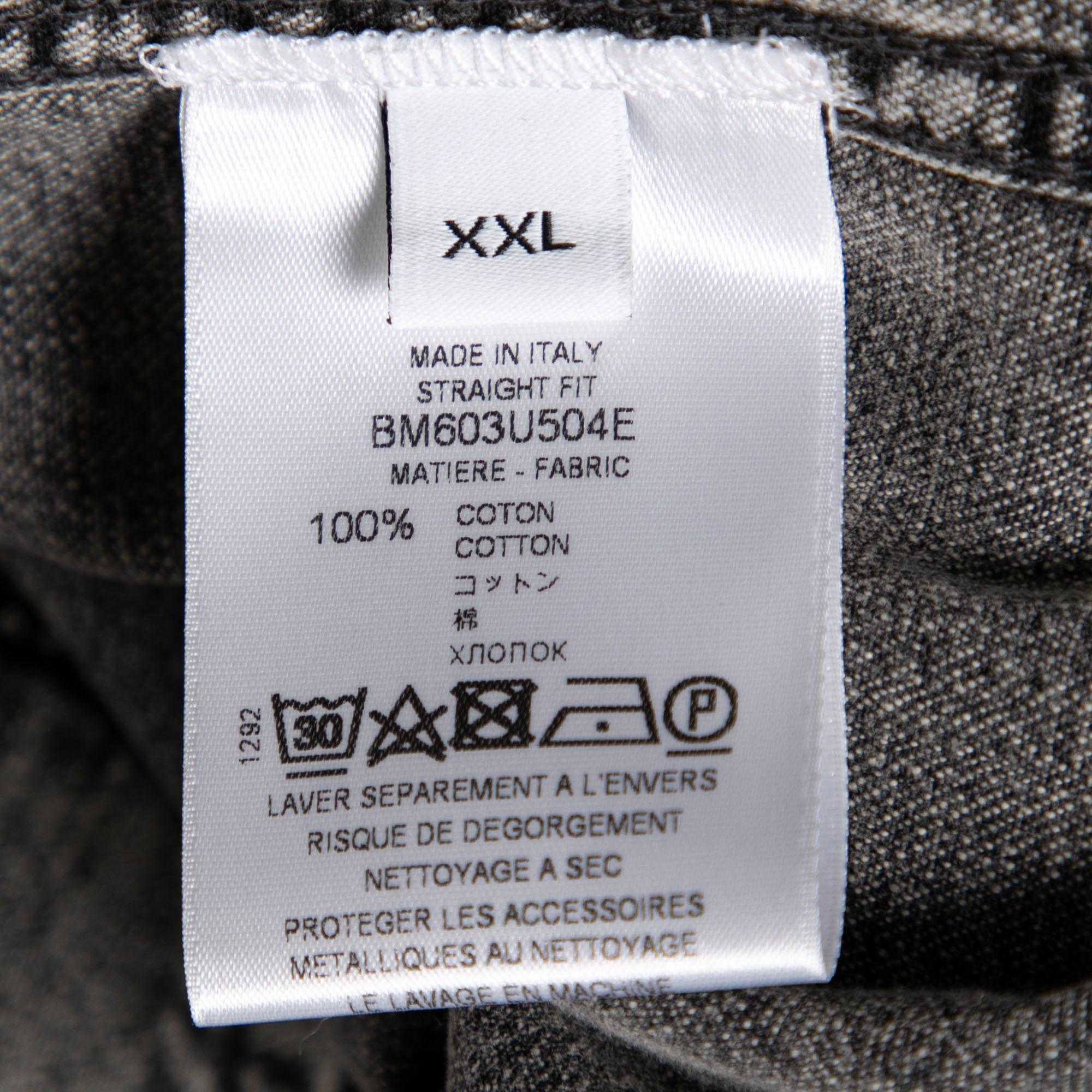 Gray Givenchy Grey Denim Long Sleeve Shirt XXL