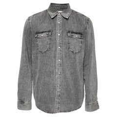 Givenchy Grey Denim Long Sleeve Shirt XXL