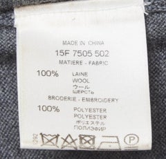 Givenchy Grey Embroidered Wool Knit Sweatshirt XS