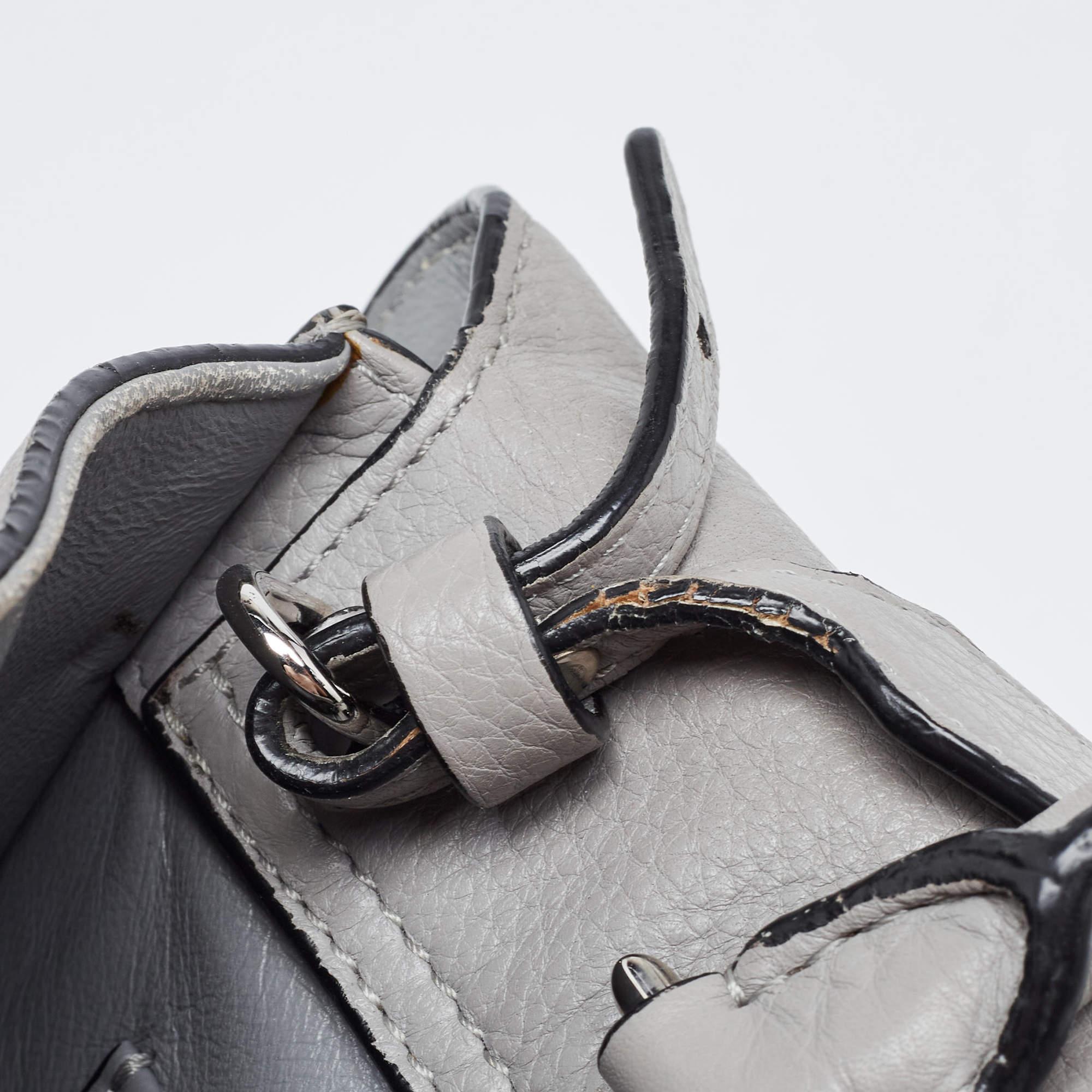 Givenchy Medium Obsedia Tragetasche aus grauem Leder Medium im Angebot 5
