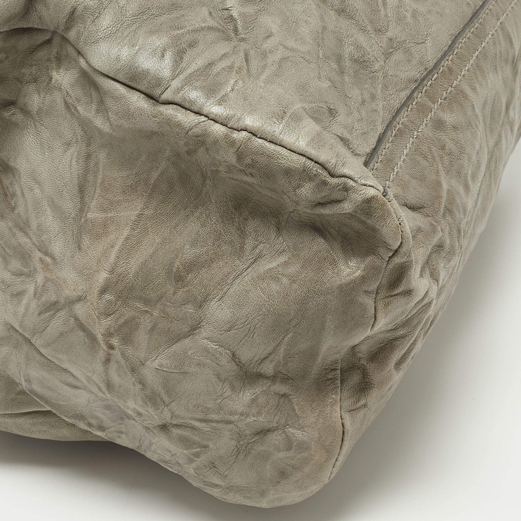Givenchy Grey Leather Medium Pandora Top Handle Bag For Sale 5