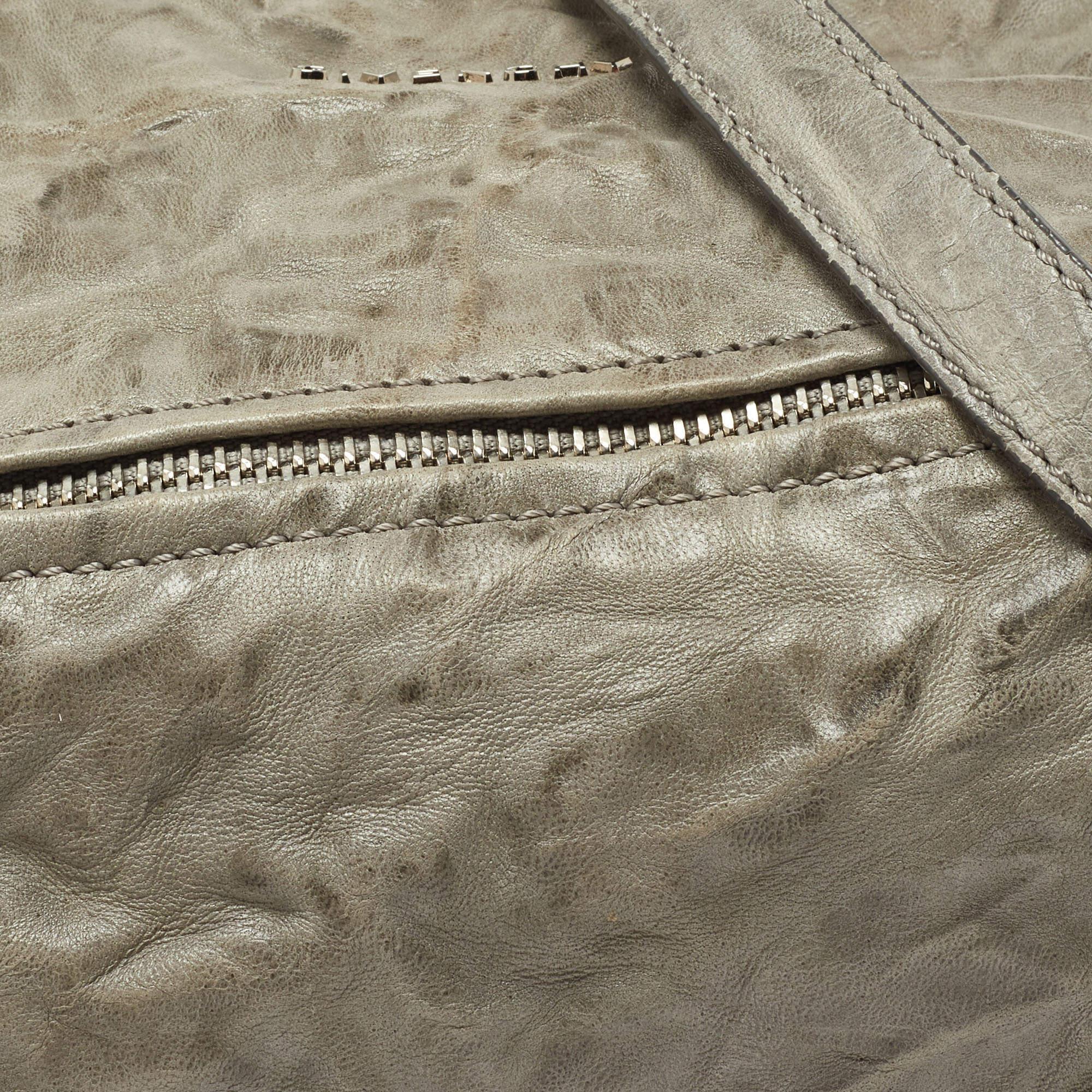 Givenchy - Sac Pandora moyen à poignée supérieure en cuir gris en vente 10
