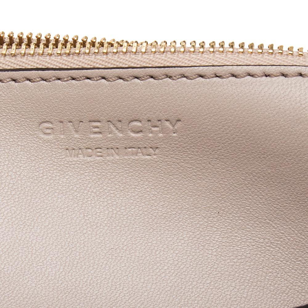 Givenchy Grey Leather Small Mystic Foldover Top Handle Bag In Good Condition In Dubai, Al Qouz 2