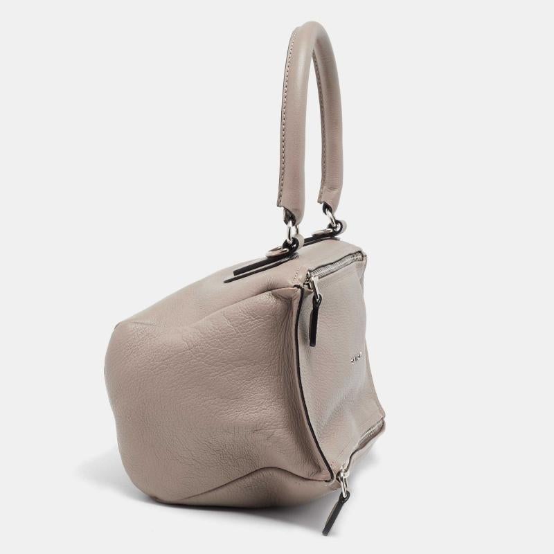 Brown Givenchy Grey Leather Small Pandora Shoulder Bag