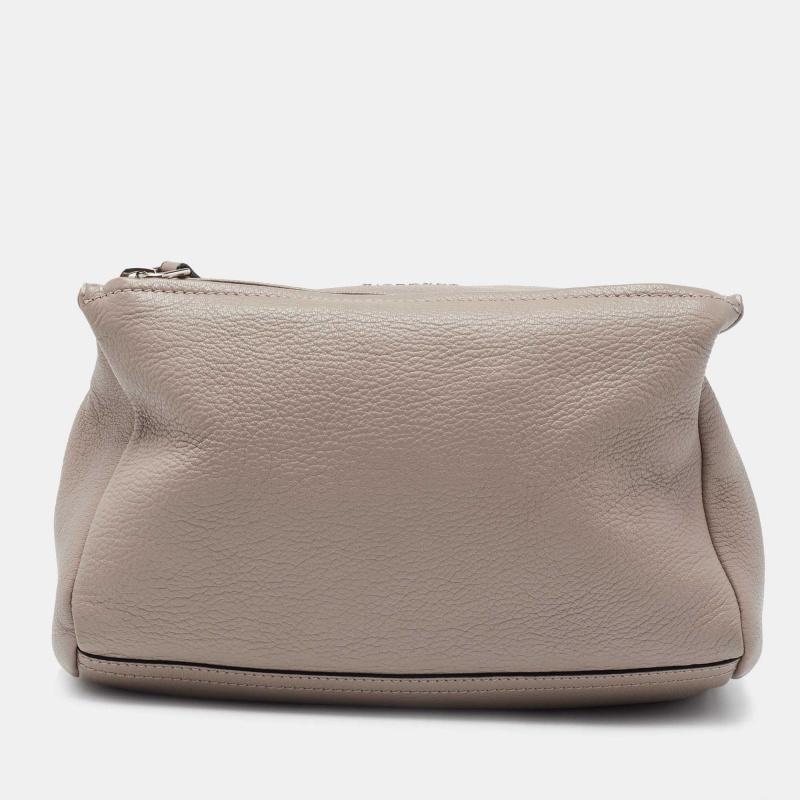Givenchy Grey Leather Small Pandora Shoulder Bag In Good Condition In Dubai, Al Qouz 2
