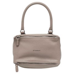 Used Givenchy Grey Leather Small Pandora Shoulder Bag
