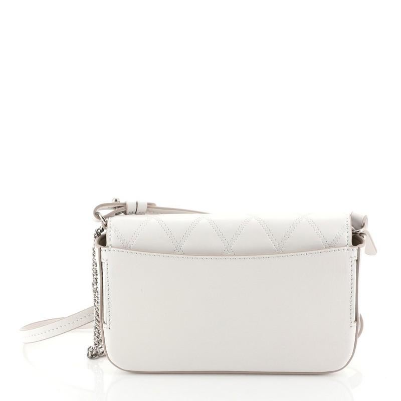 Gray Givenchy GV3 Convertible Shoulder Bag Quilted Leather Mini