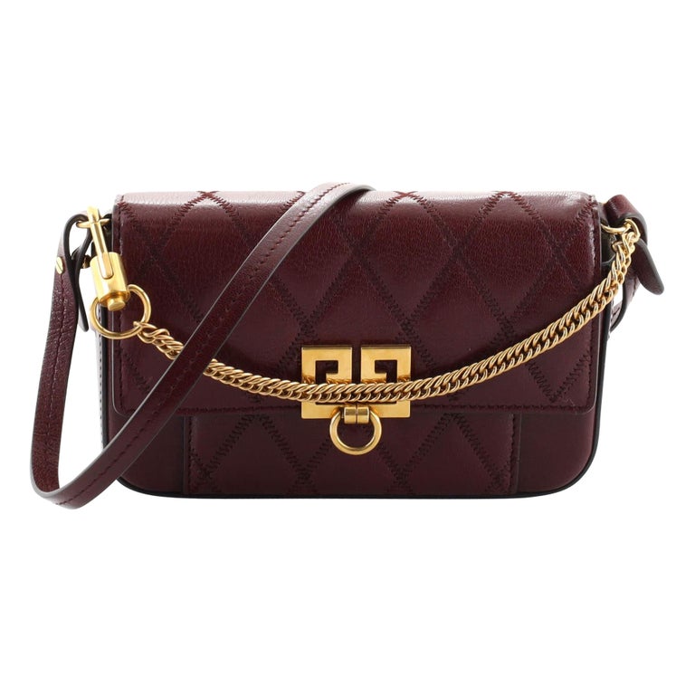 Givenchy GV3 Convertible Shoulder Bag Quilted Leather Mini at 1stDibs