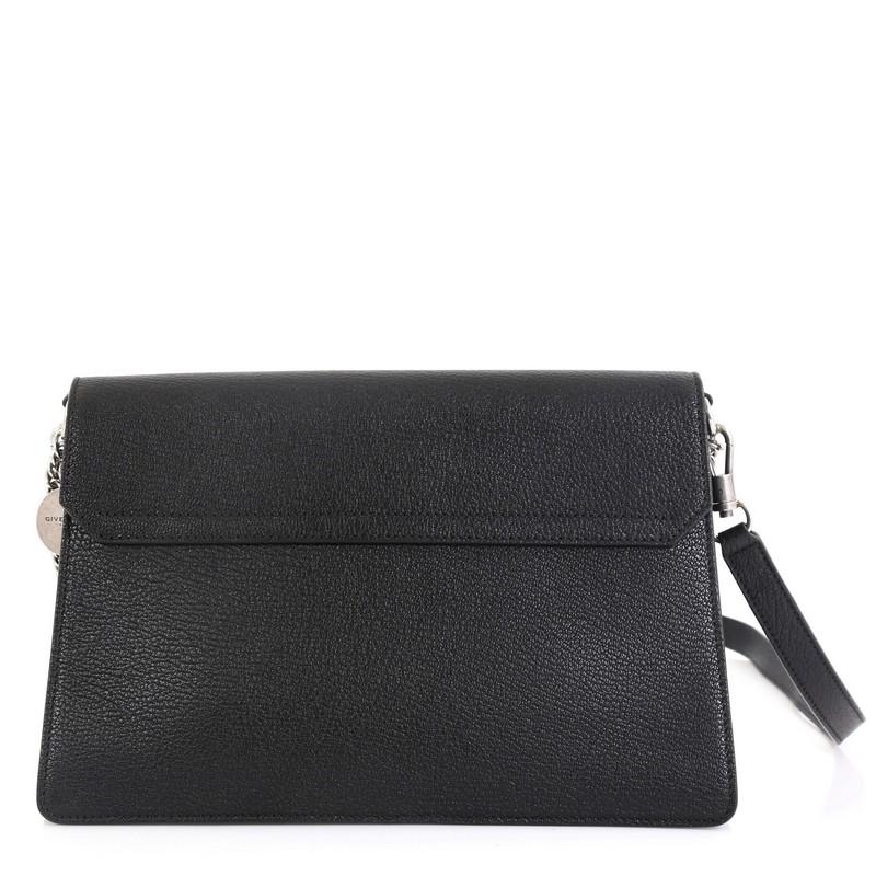Black Givenchy GV3 Flap Bag Leather Medium