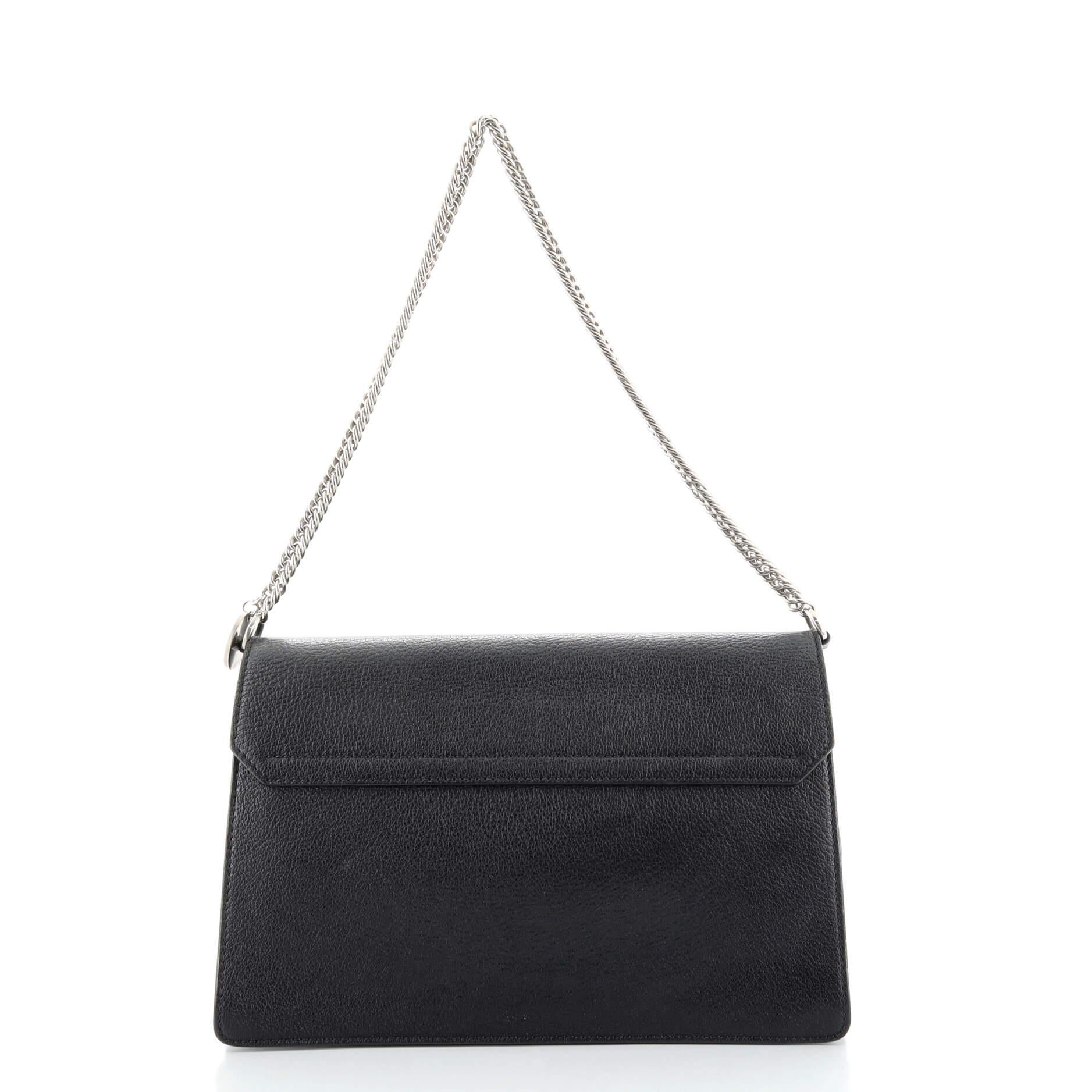 Black Givenchy GV3 Flap Bag Leather Medium