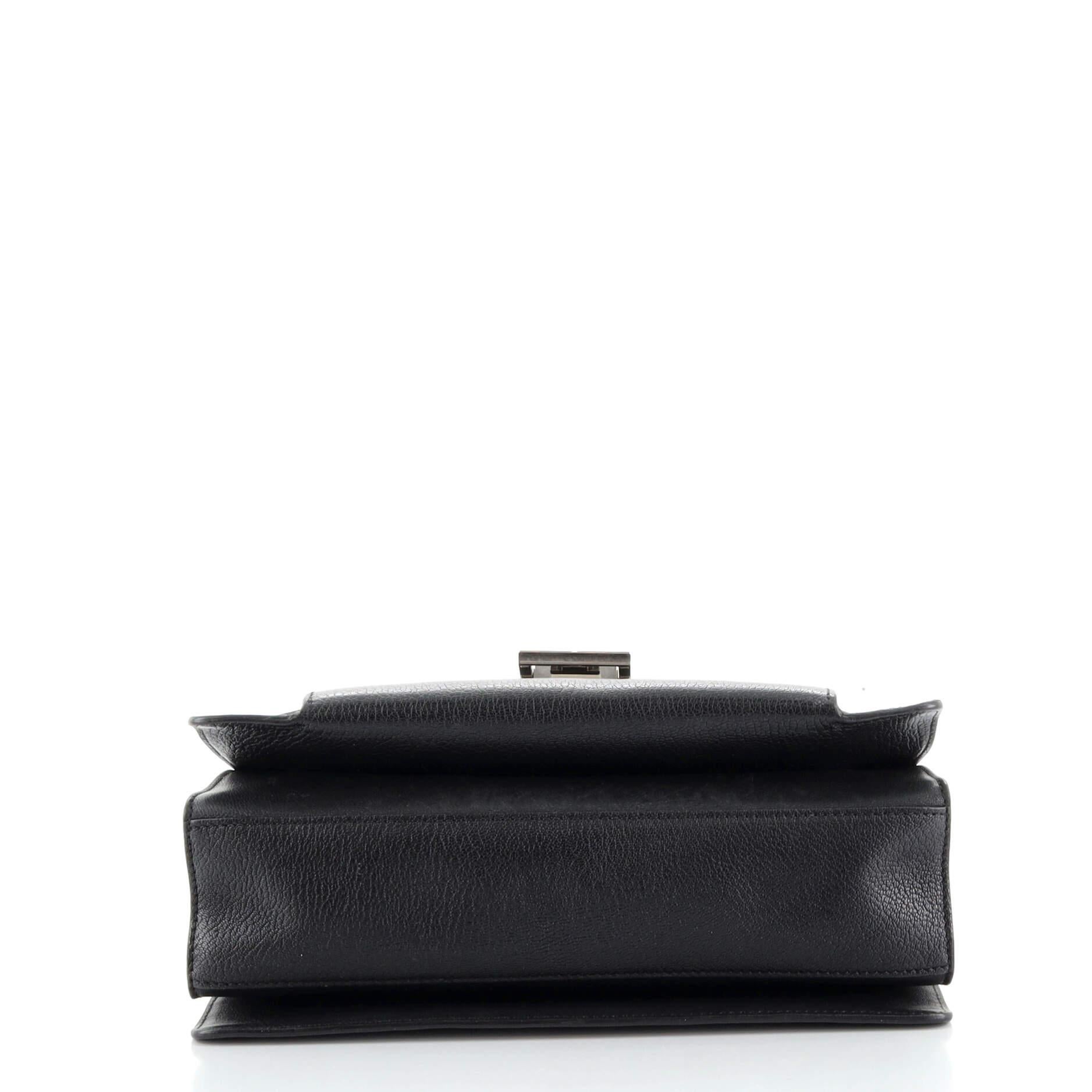 Givenchy GV3 Flap Bag Leather Medium In Good Condition In NY, NY