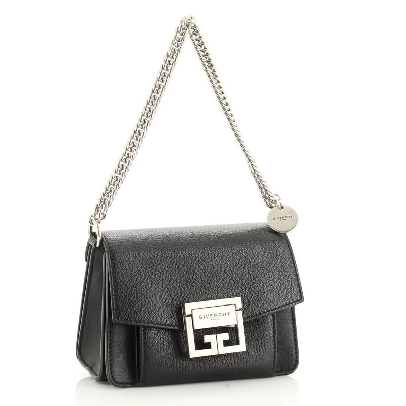 Black Givenchy  GV3 Flap Bag Leather Mini