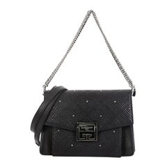 Givenchy GV3 Flap Bag Studded Embroidered Lambskin Small