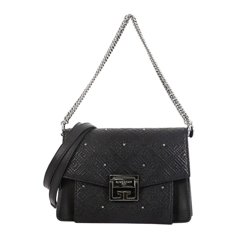 Givenchy GV3 Flap Bag Studded Embroidered Lambskin Small at 1stDibs ...