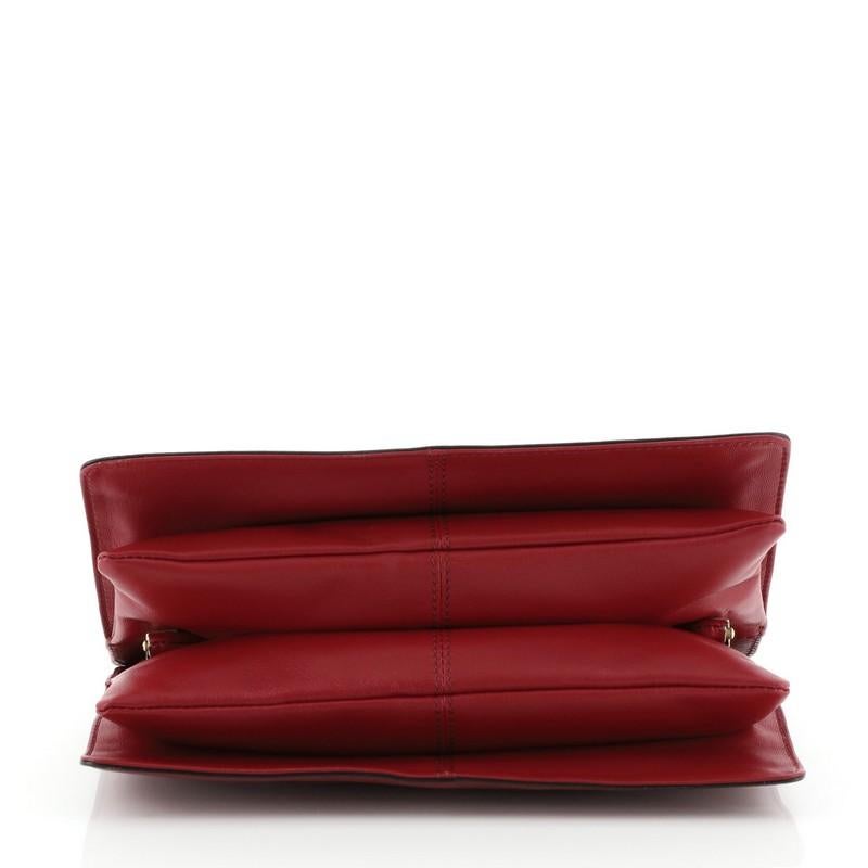 Brown Givenchy GV3 Frame Clutch Leather Medium