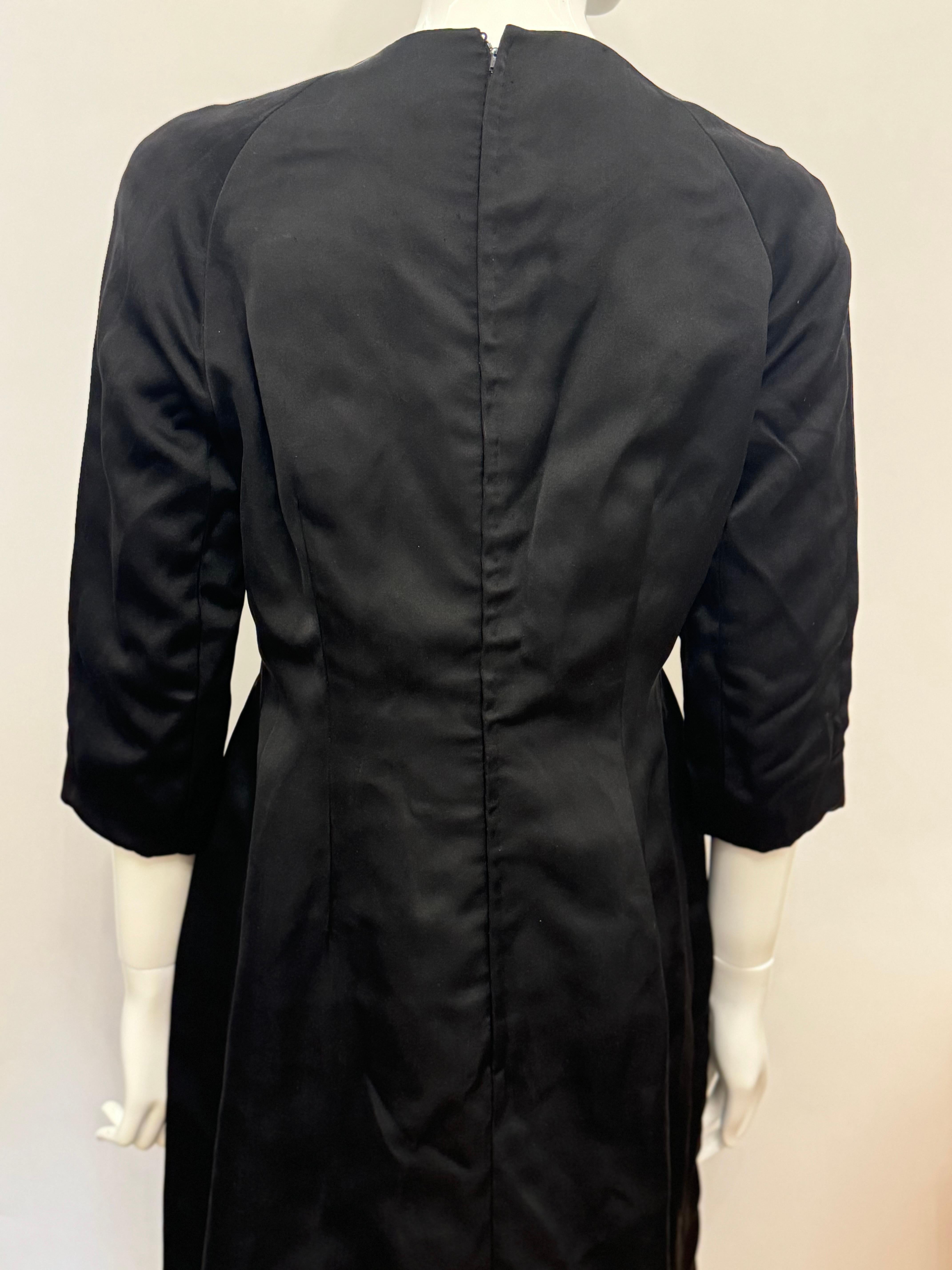 Givenchy Haute Couture 1950’s Audrey Hepburn black evening gown For Sale 2