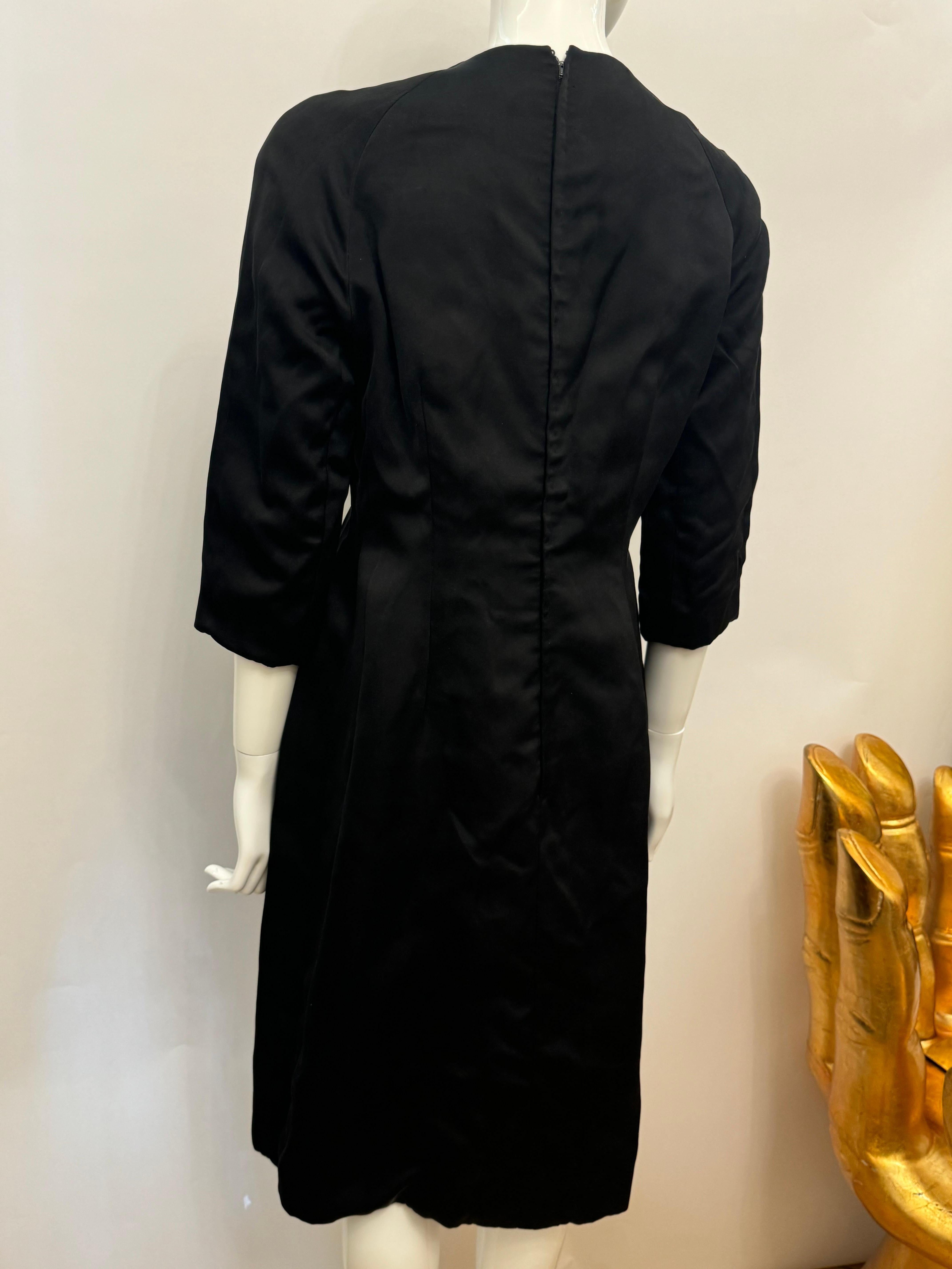 Givenchy Haute Couture 1950’s Audrey Hepburn black evening gown For Sale 4