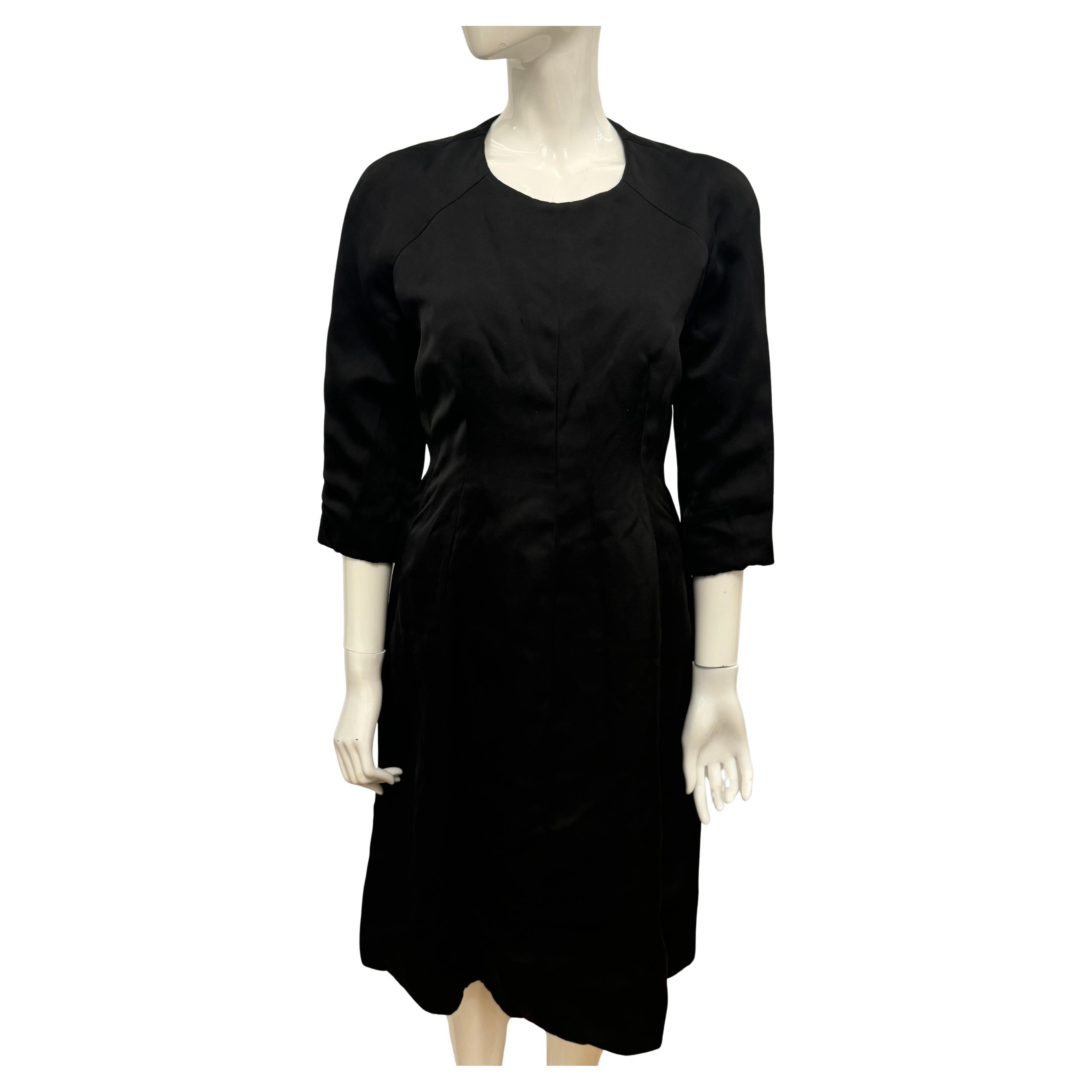 Givenchy Haute Couture 1950’s Audrey Hepburn black evening gown For Sale