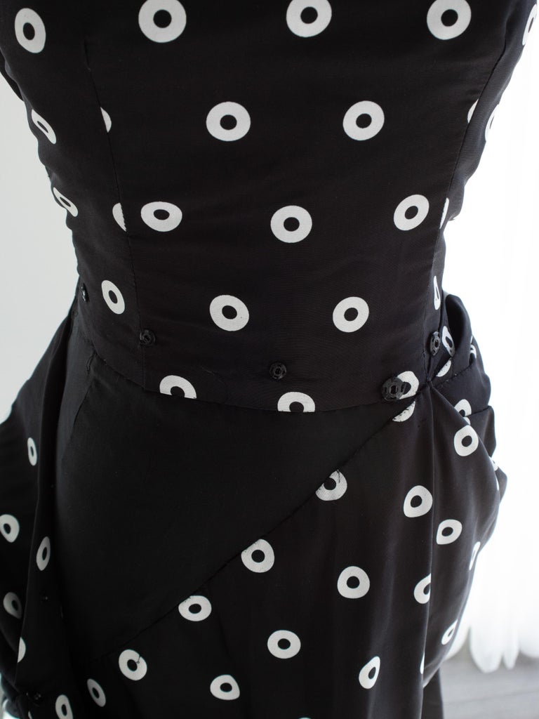 Givenchy Haute Couture 1980s Vintage Black White Polka Dot Dress For Sale at 1stDibs Givenchy Haute Couture 1980s Vintage Black White Polka Dot Dress For Sale at 1stDibs