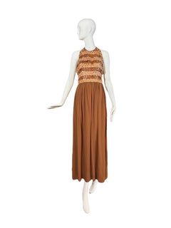 Abito da sera Givenchy Haute Couture in ambra-sequino (A.I.C. 1969-70)