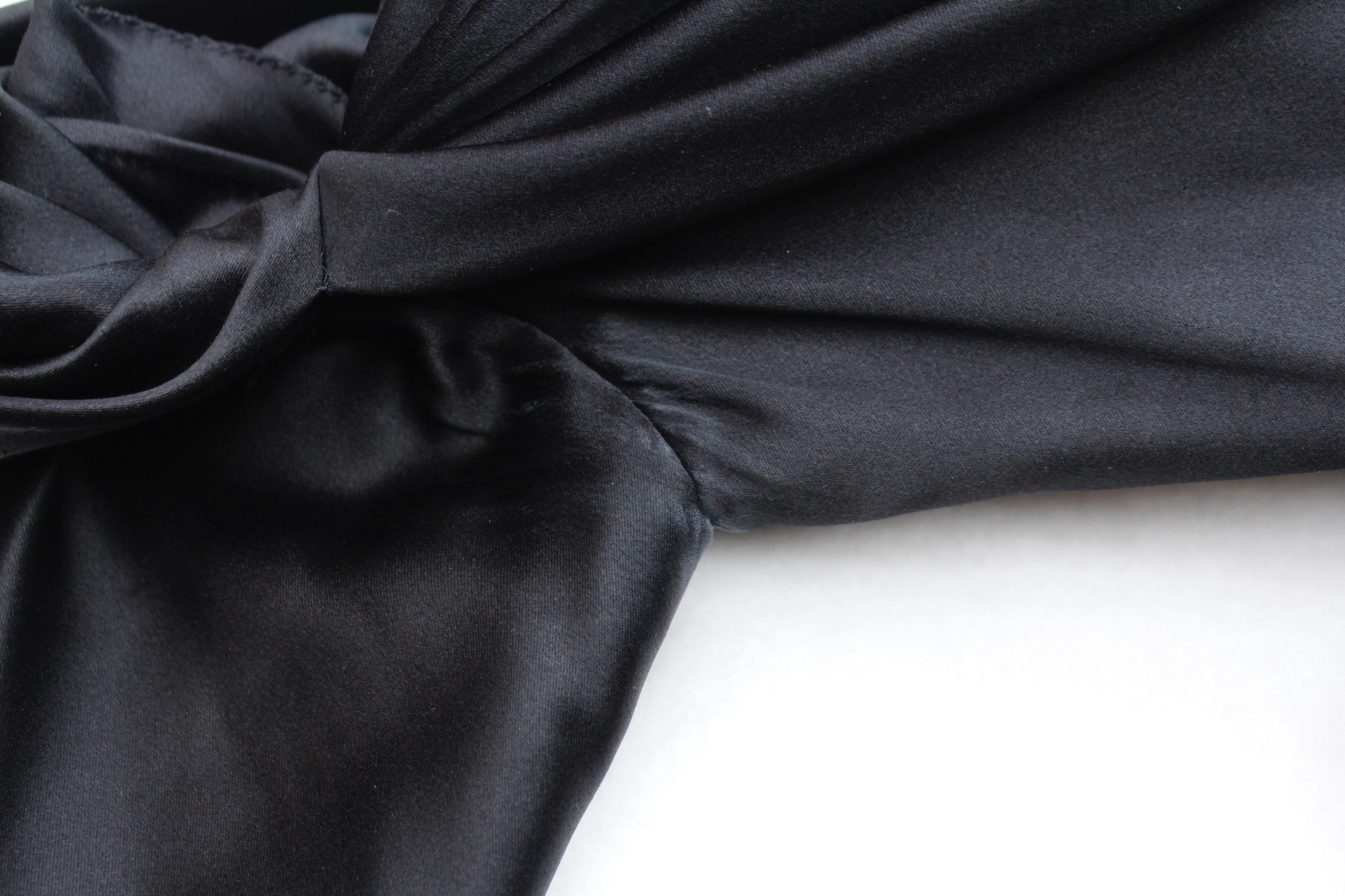 Givenchy Haute Couture black satin sheath dress 4