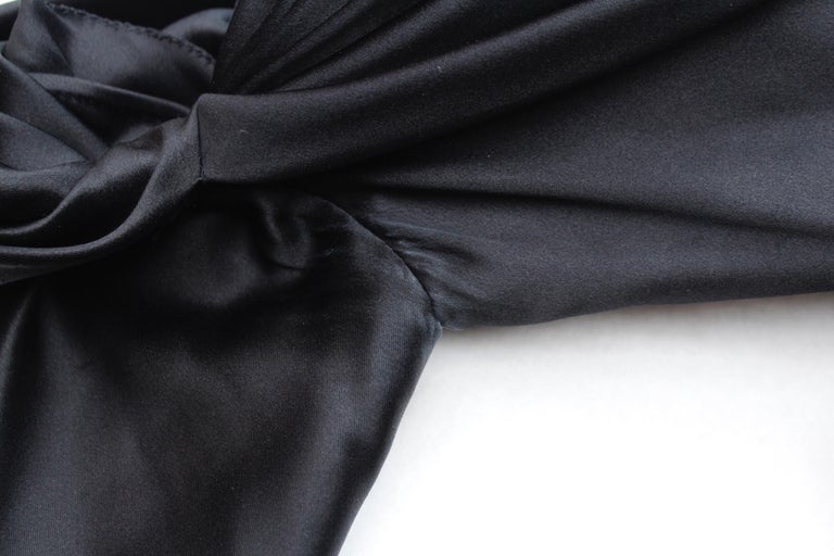 Givenchy Haute Couture black satin sheath dress at 1stDibs