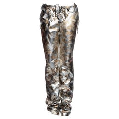 Givenchy Haute Couture by Alexander McQueen Metallic-Lederhose, H/W 2000