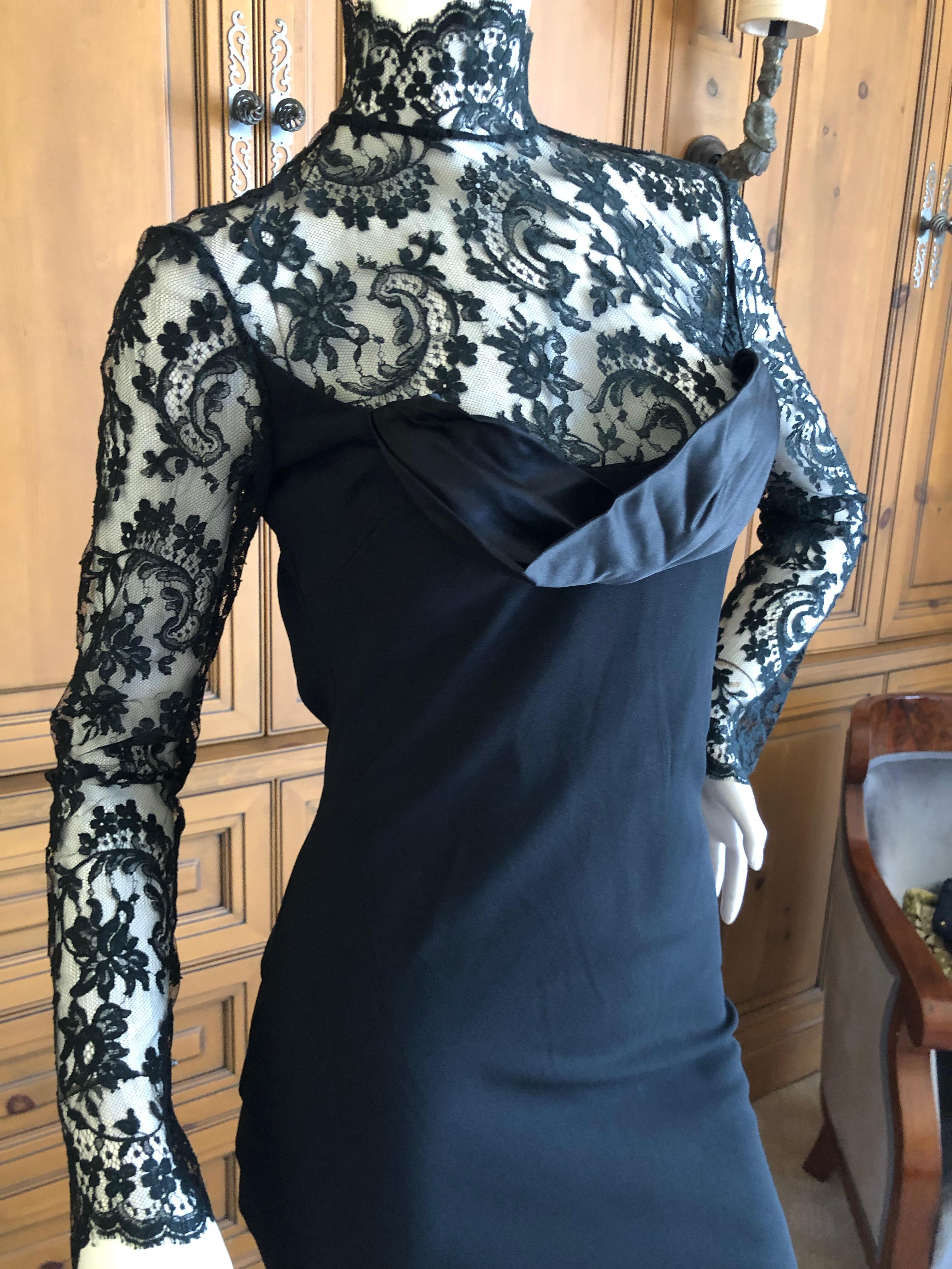 Givenchy Haute Couture by John Galliano Black Lace Cocktail Dress For Sale 3