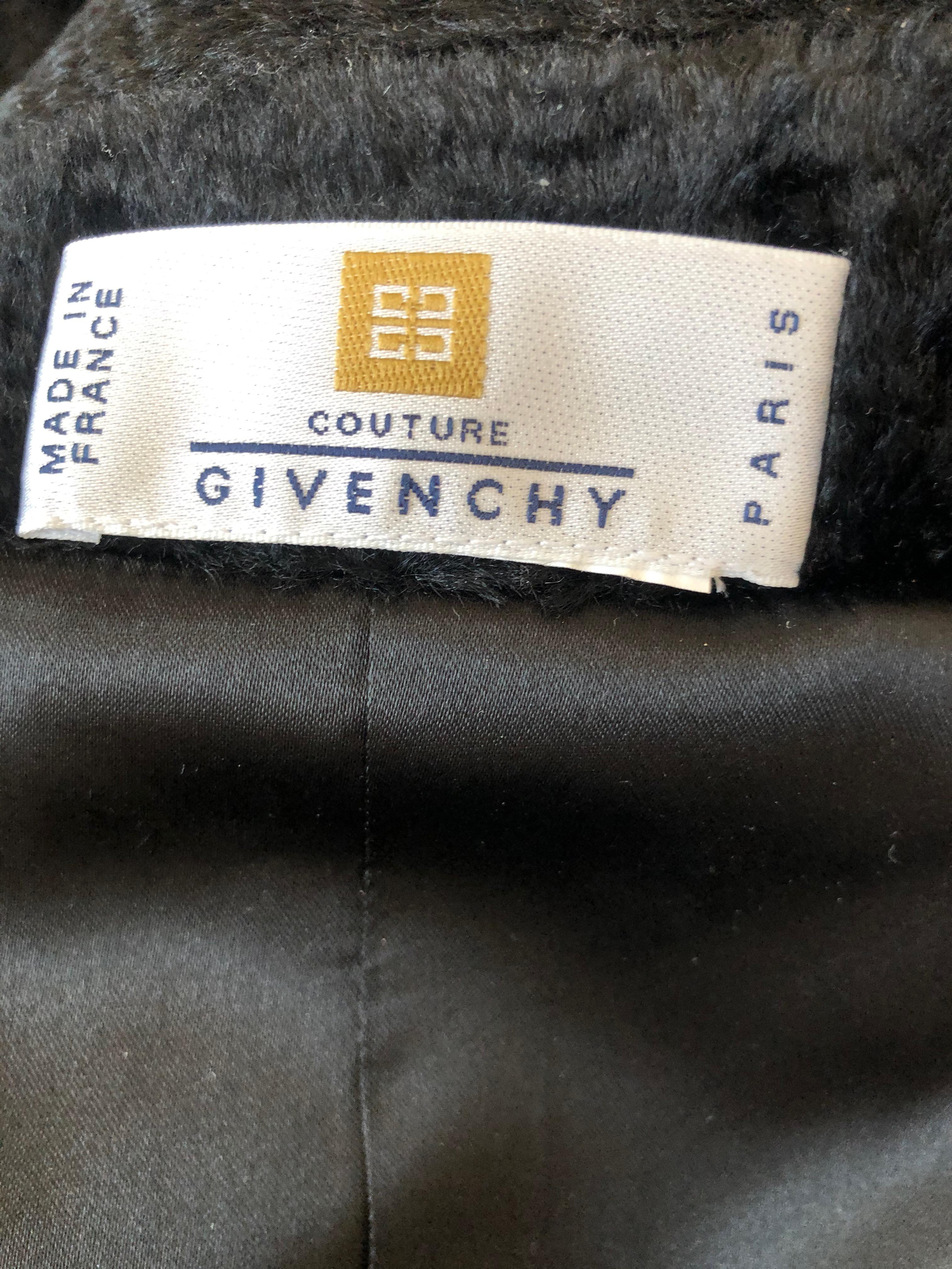 Givenchy Haute Couture Cropped Faux Broadtail Jacket For Sale 4