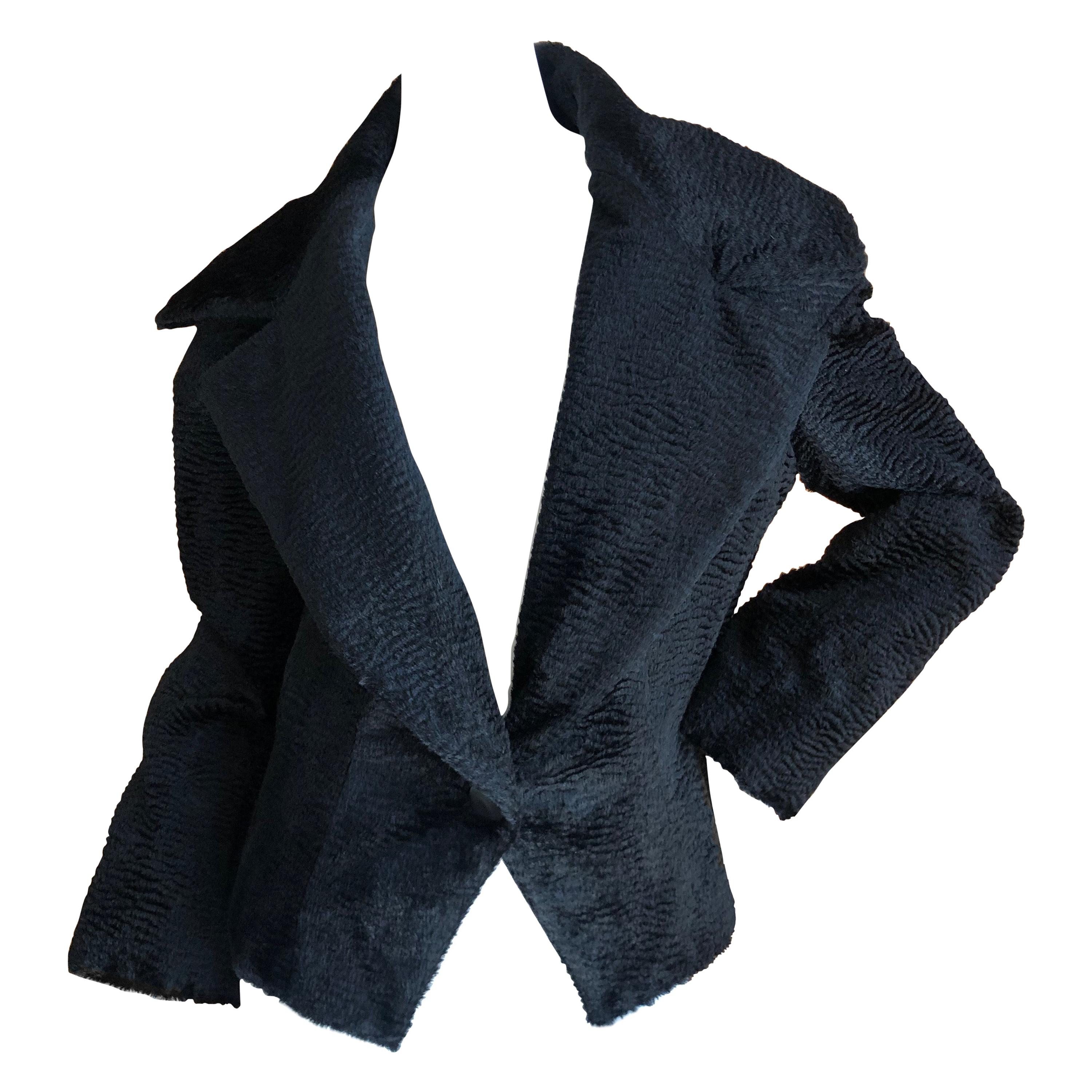 Givenchy Haute Couture Cropped Faux Broadtail Jacket For Sale