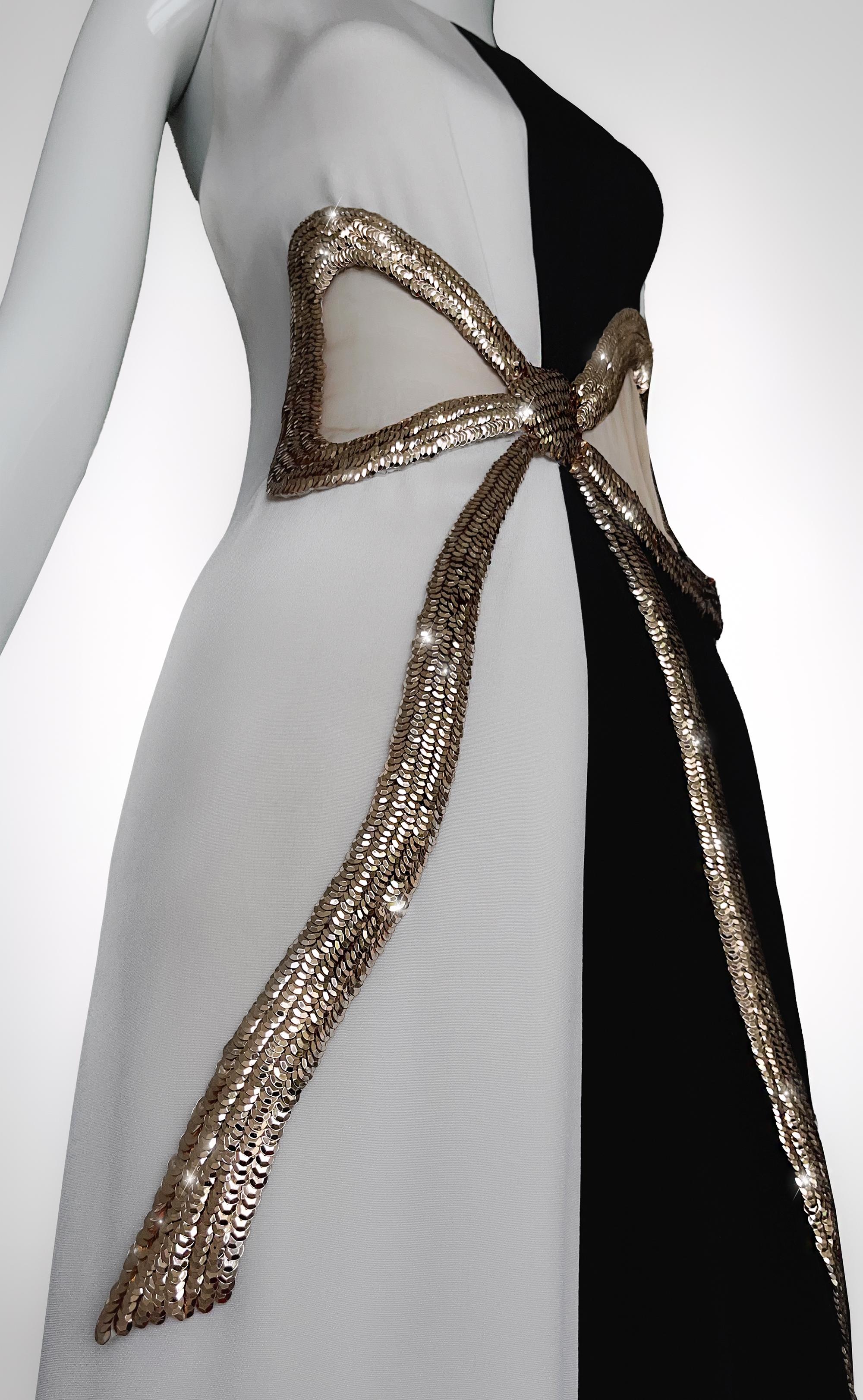 Givenchy Vestido de Alta Costura 1995 Espectacular Seda  Vestido de noche en venta 6