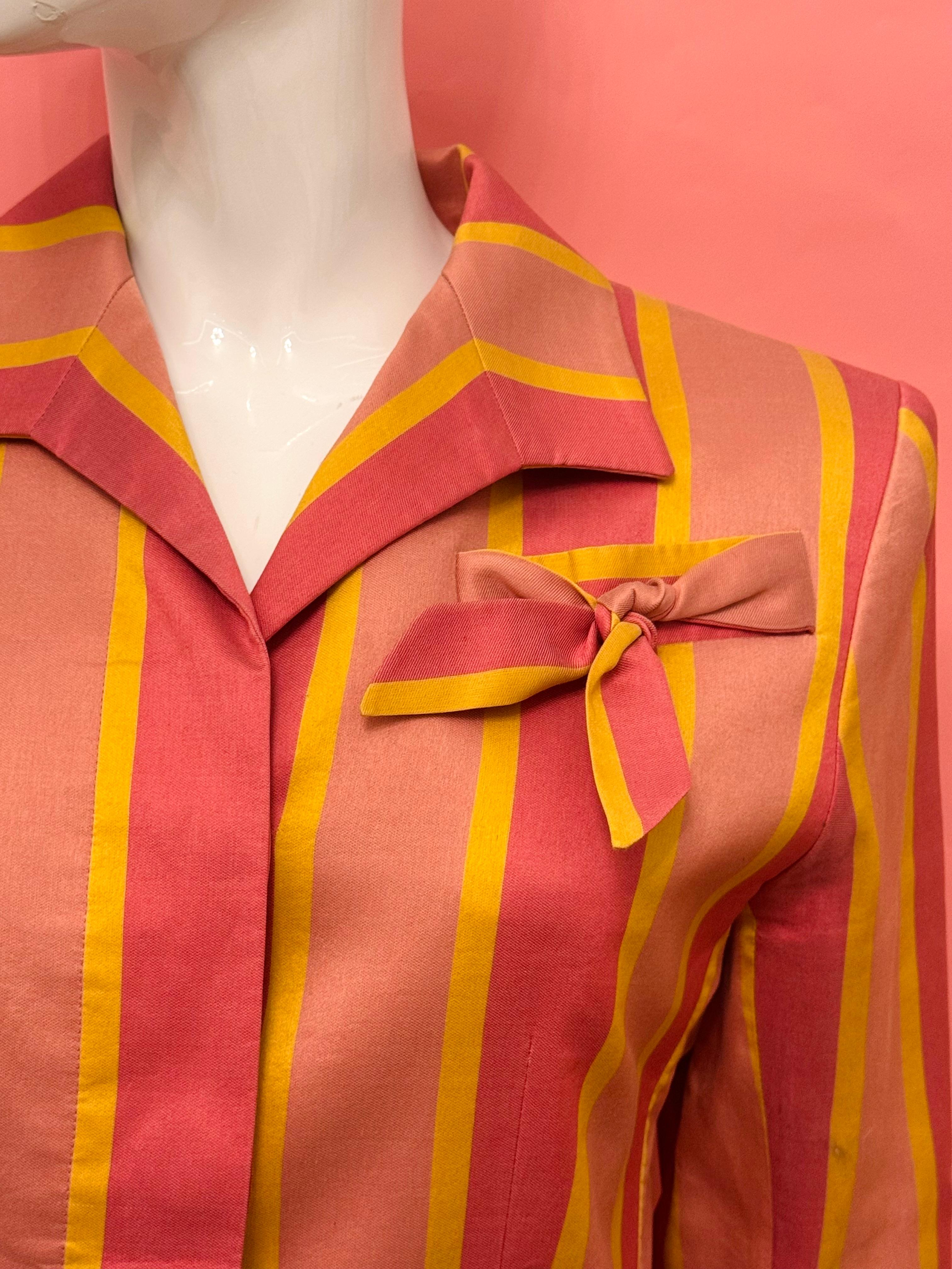 Givenchy Haute Couture S/S 1997, veste en ruban à nœud rose en vente 1