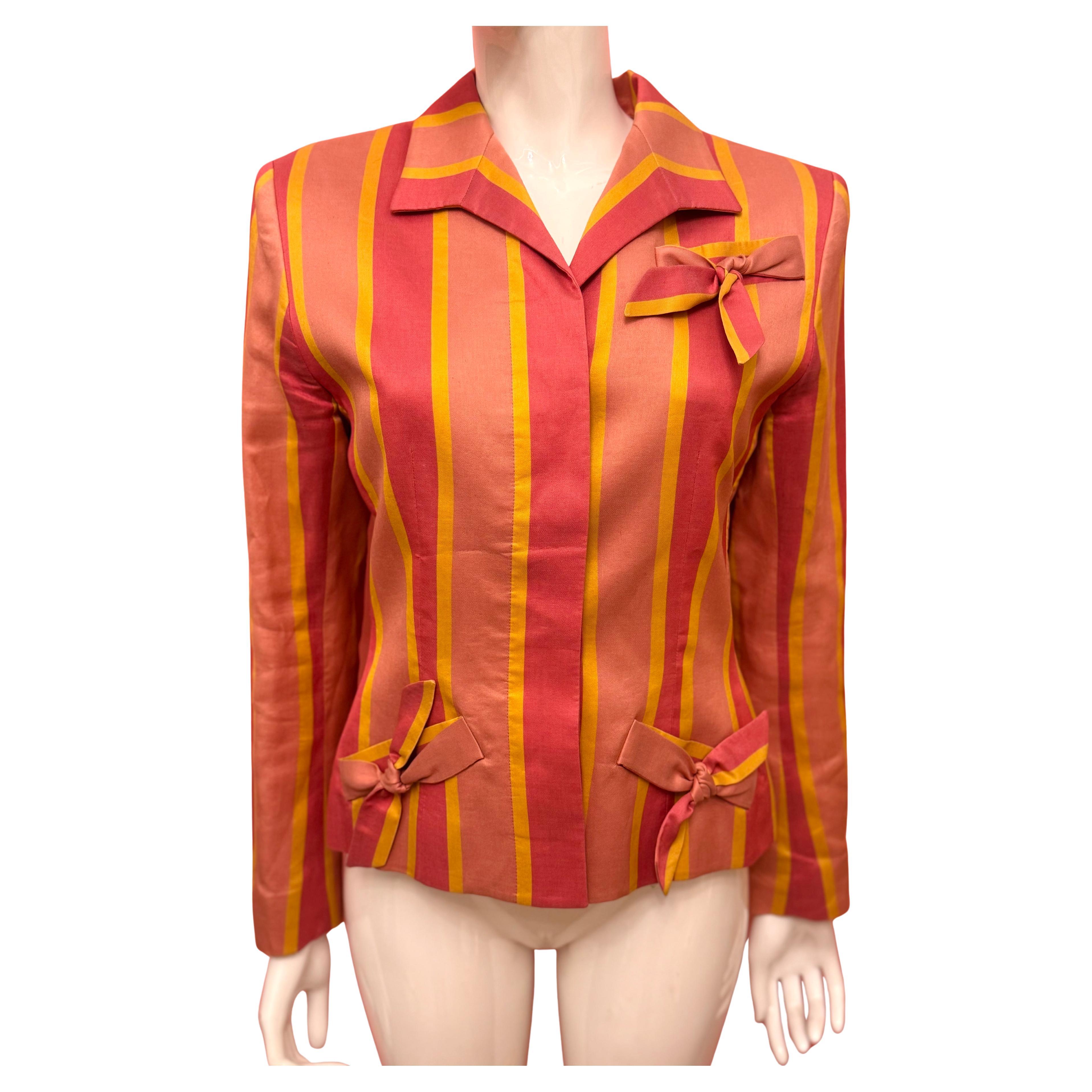 Givenchy Haute Couture S/S 1997, veste en ruban à nœud rose en vente